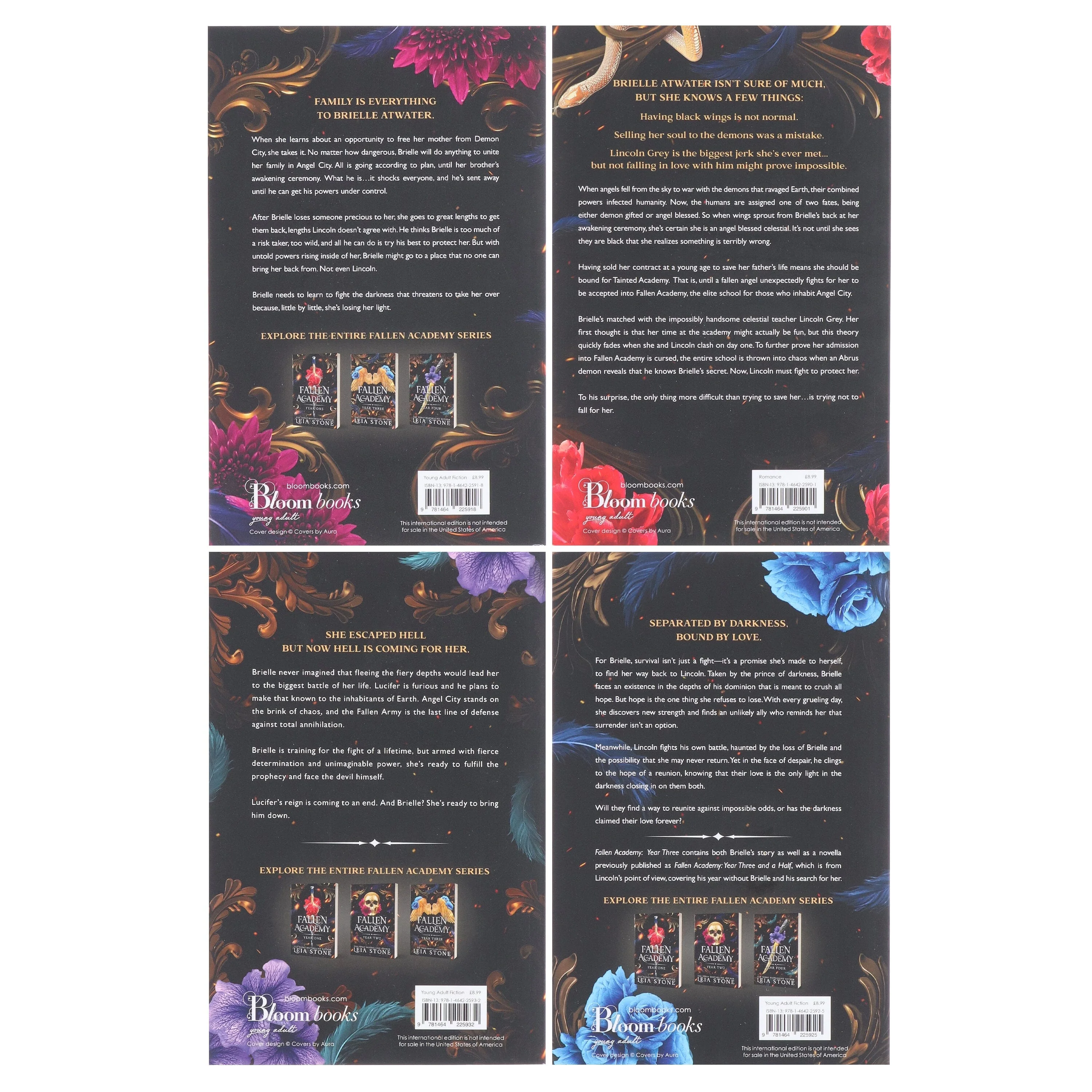 Fallen Academy Series by Leia Stone 4 Books Collection Set - Fiction - Paperback - Image 3