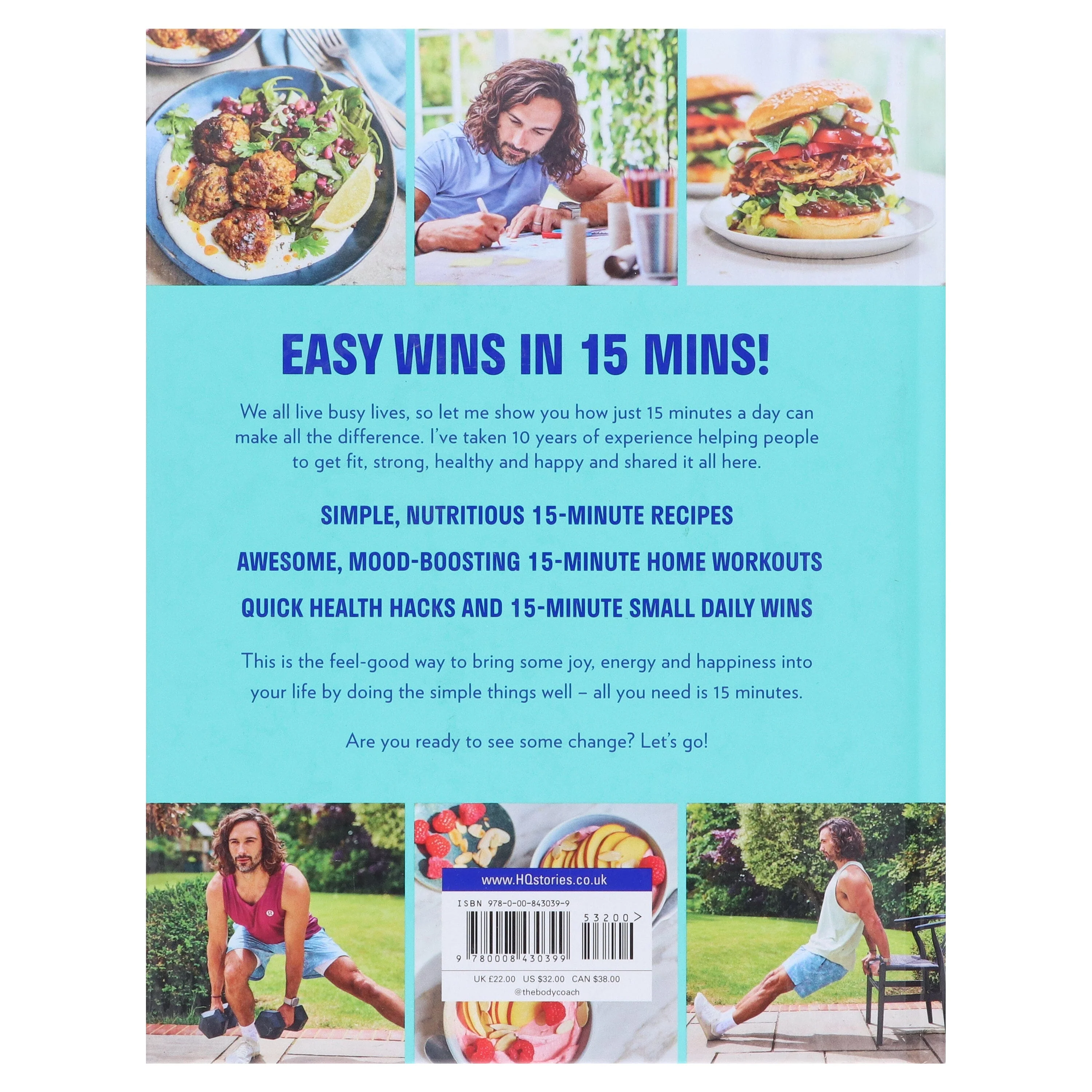 Feel Good in 15: Health Hack, Workouts & 15-Minute Recipes by Joe Wicks - Non Fiction - Hardback - Image 3