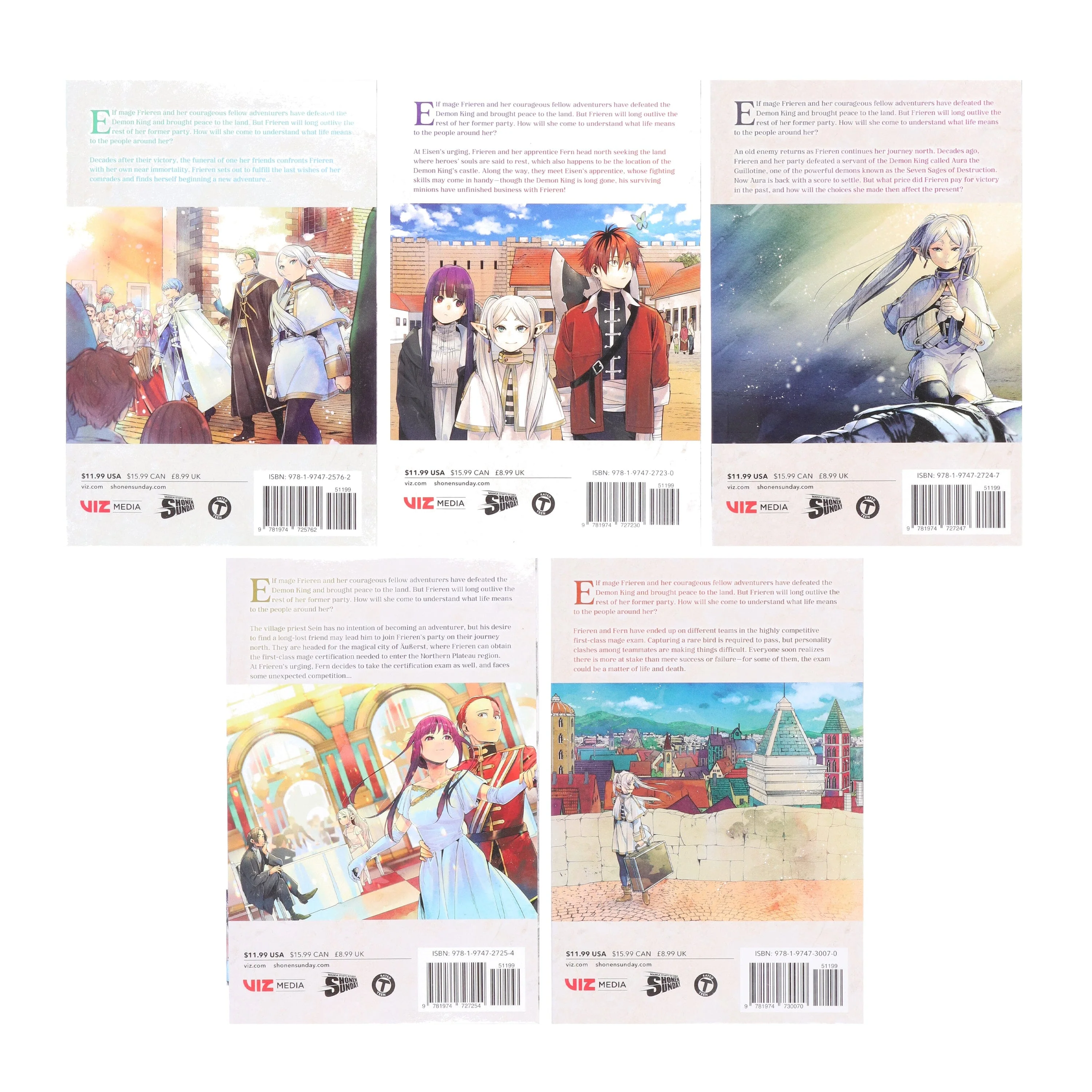Frieren: Beyond Journey’s End Series By Kanehito Yamada: 5 Books Collection Set - Manga - Paperback - Image 3