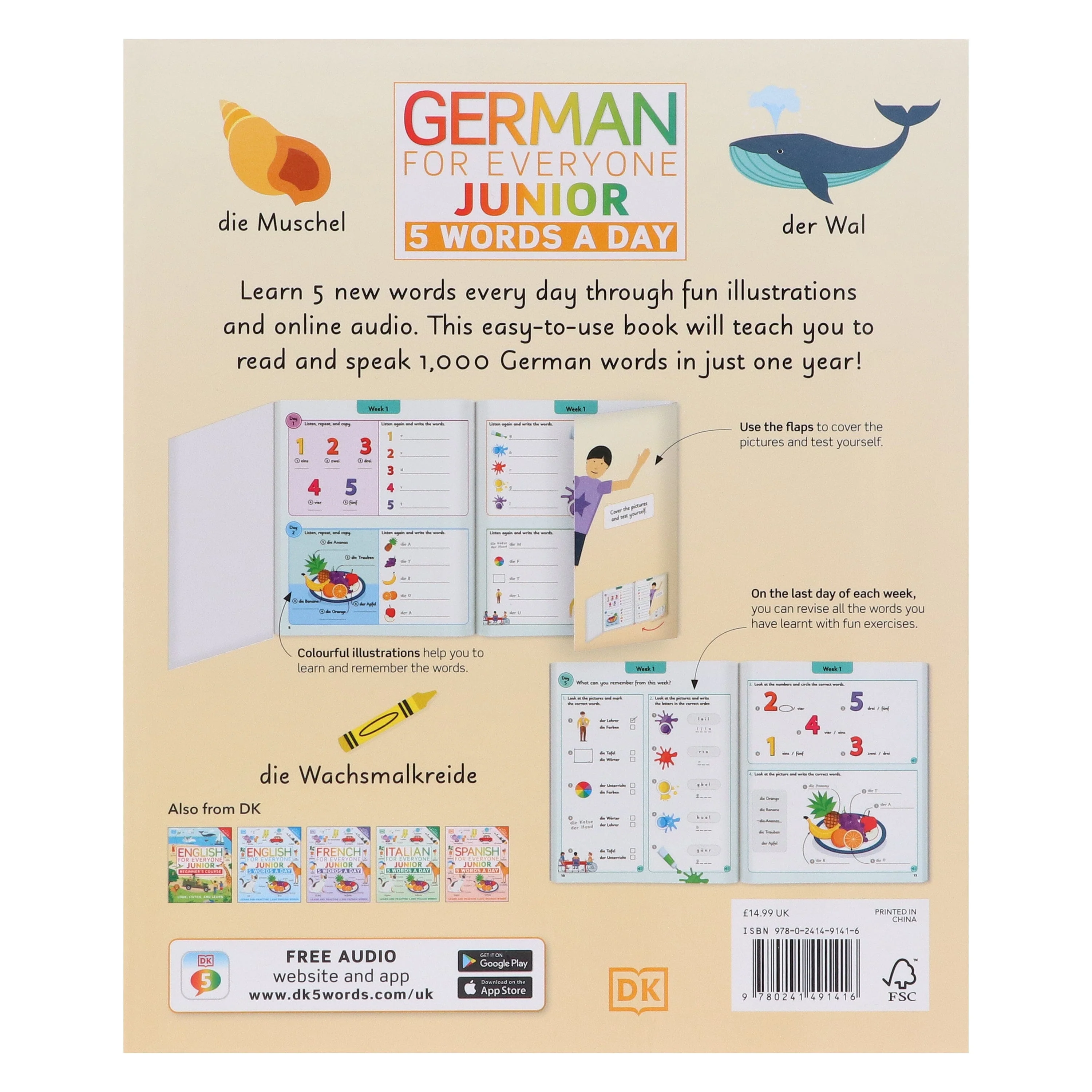 German for Everyone Junior 5 Words a Day: Learn and Practise 1,000 German Words - Ages 6-9 - Flexibound - Image 3