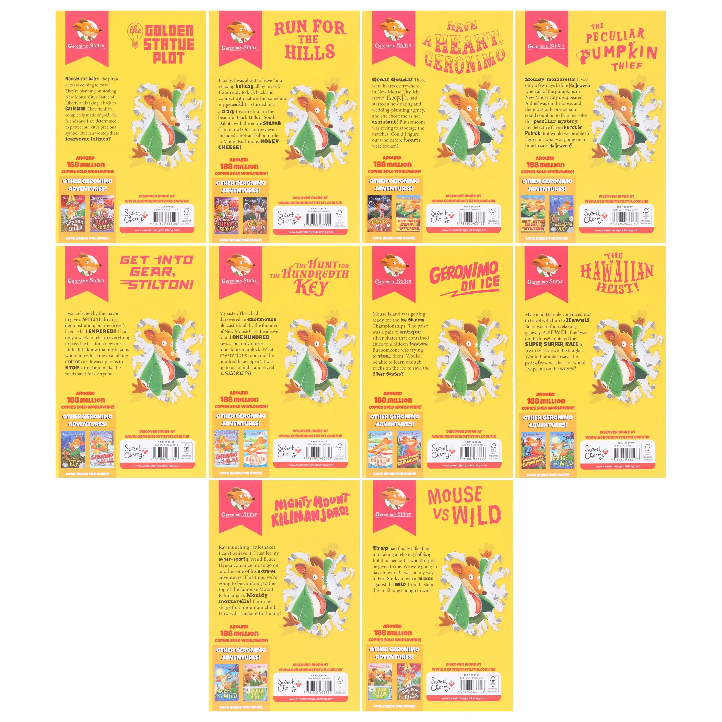 Geronimo Stilton The Illustrated 10 Book Collection (Series 7) Box Set - Ages 5-8 - Paperback - Image 3