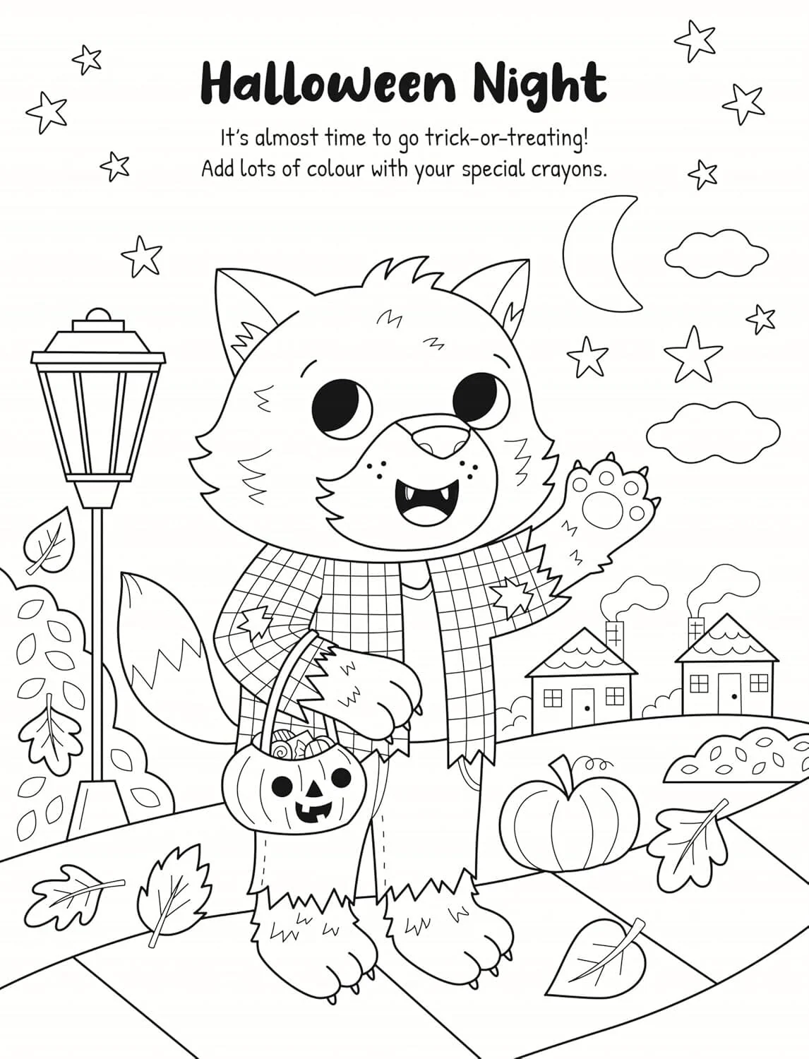 Ghosts, Witches, Monsters Colouring Book With 10 Stackable Crayons! - Ages 3-6 - Paperback - Image 3