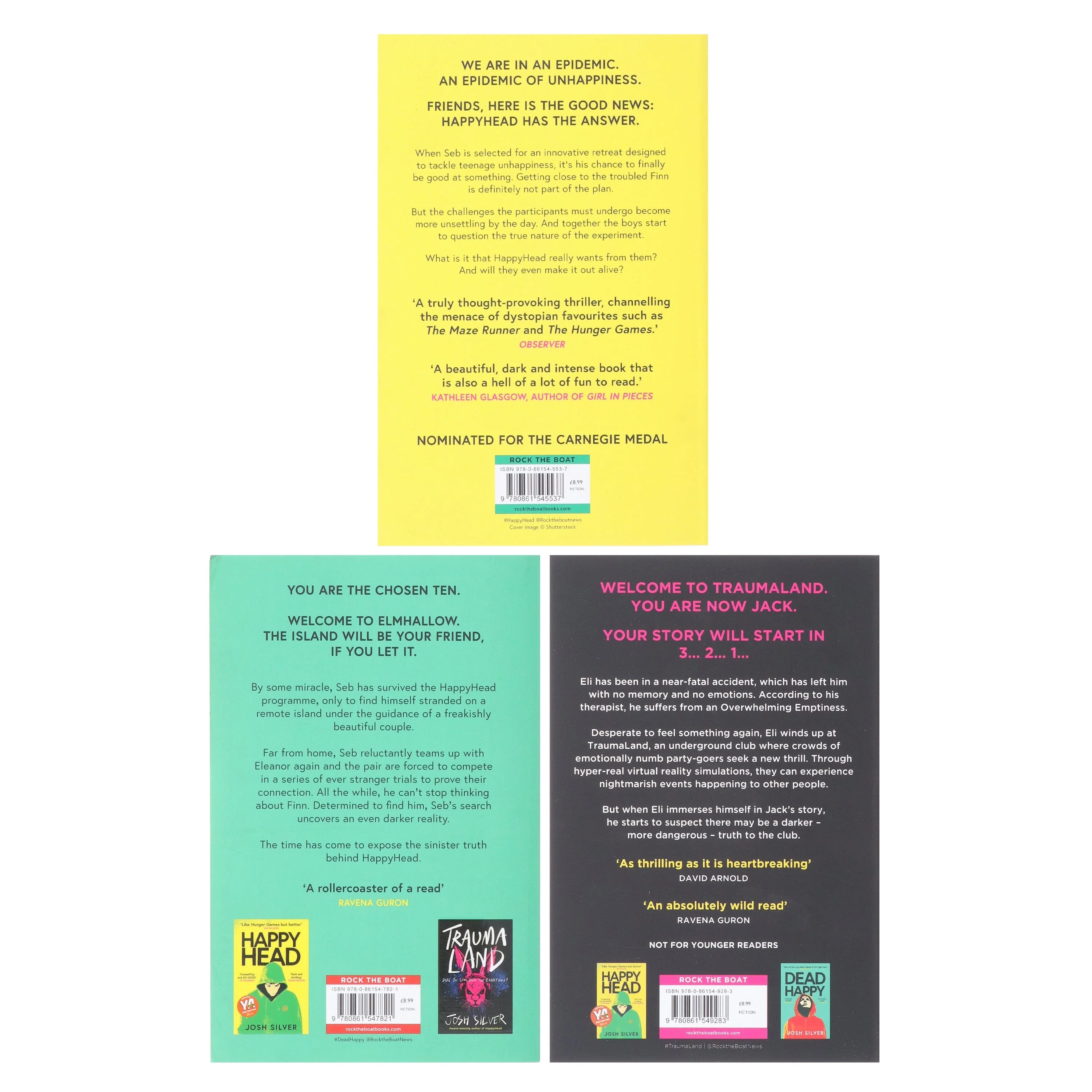 Happy Head Series By Josh Silver 3 Books Collection Set - Ages 14+ - Paperback - Image 3