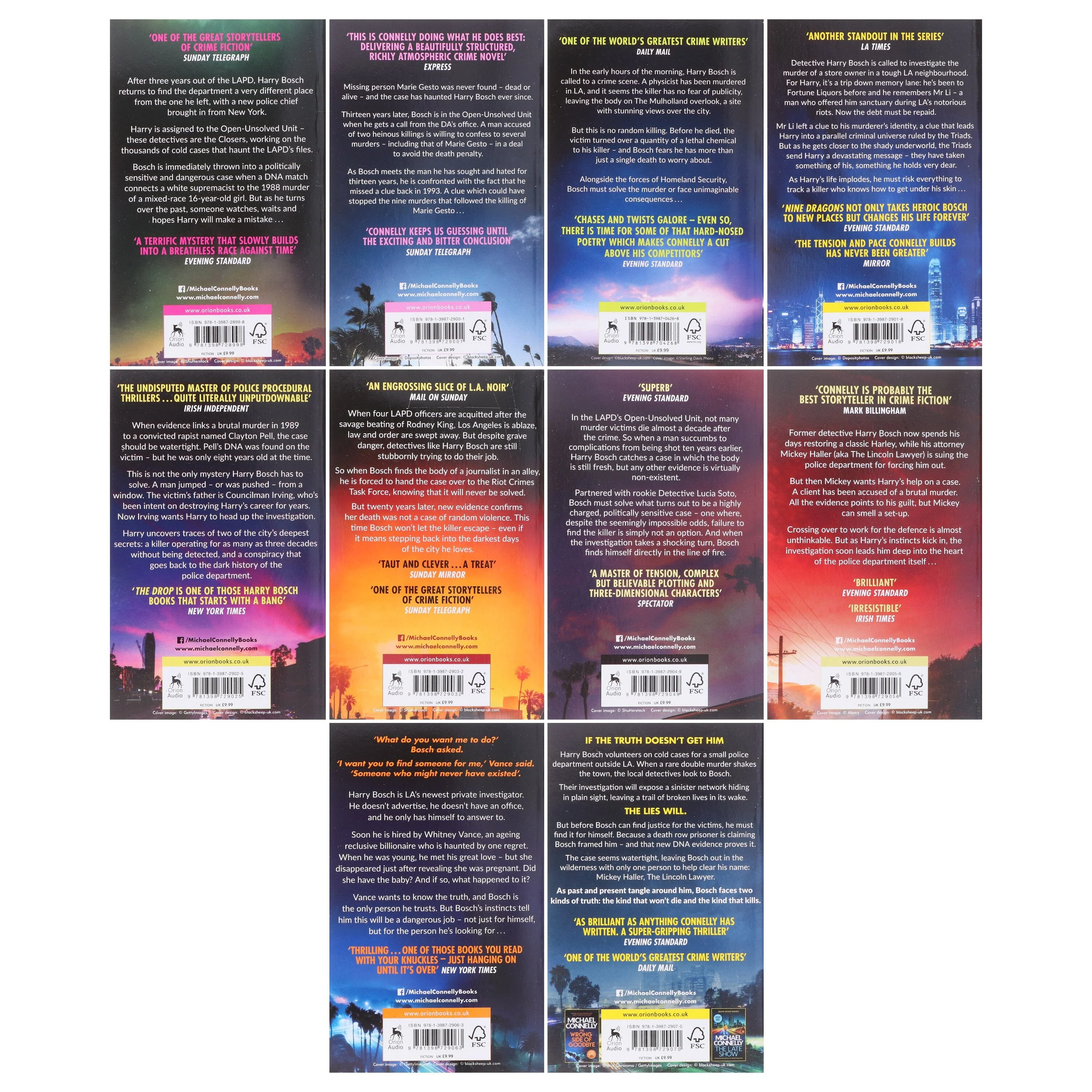 Harry Bosch by Michael Connelly: Books 11-20 Collection Set - Fiction - Paperback - Image 3