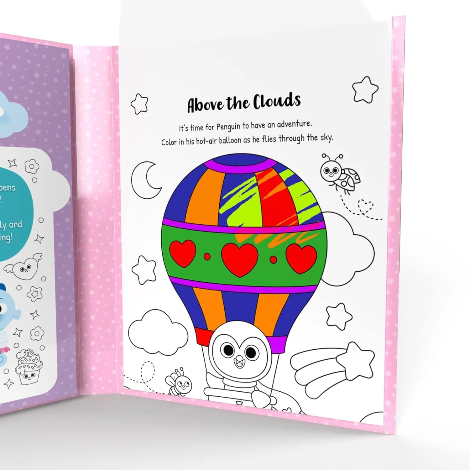 Hearts, Stars, Rainbows Colouring Book With Pen Set by Igloo - Ages 3-5 - Paperback - Image 4