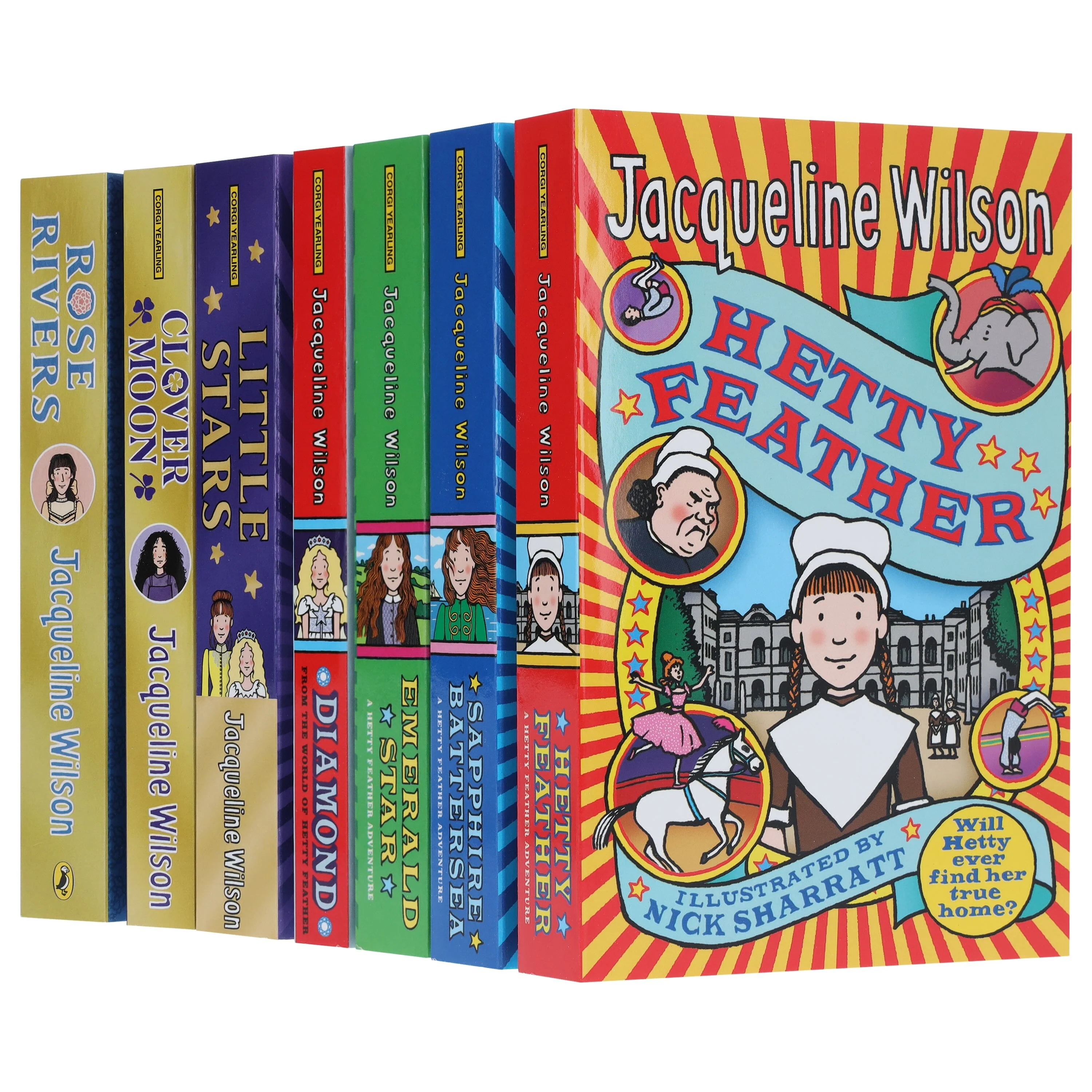 Hetty Feather Series by Jacqueline Wilson Illustrated 7 Books Collection Set - Ages 9-11 - Paperback