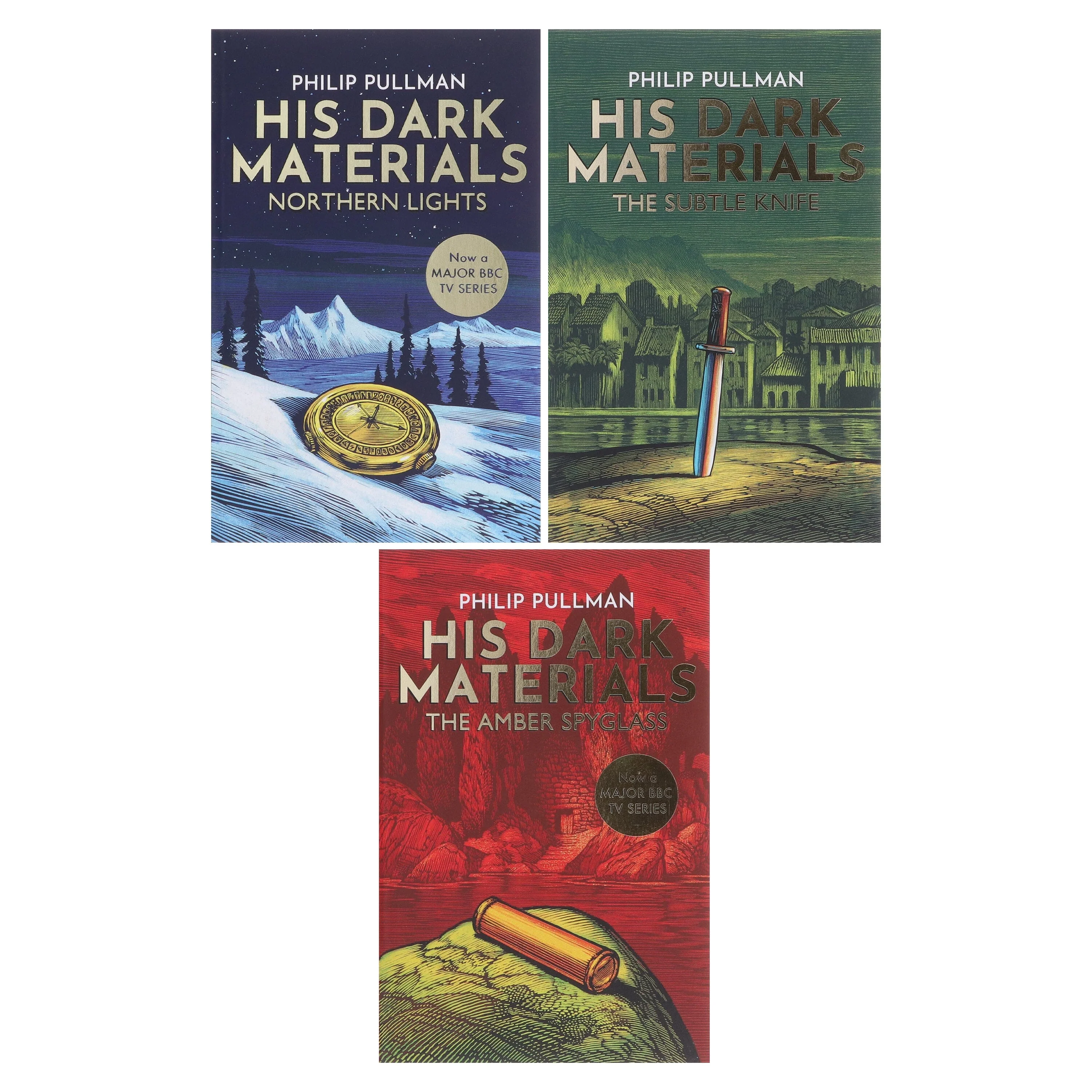 His Dark Materials trilogy by Philip Pullman (Northern Lights, Subtle Knife & Amber Spyglass) 3 Books Collection Box Set - Ages 11+ - Paperback - Image 2