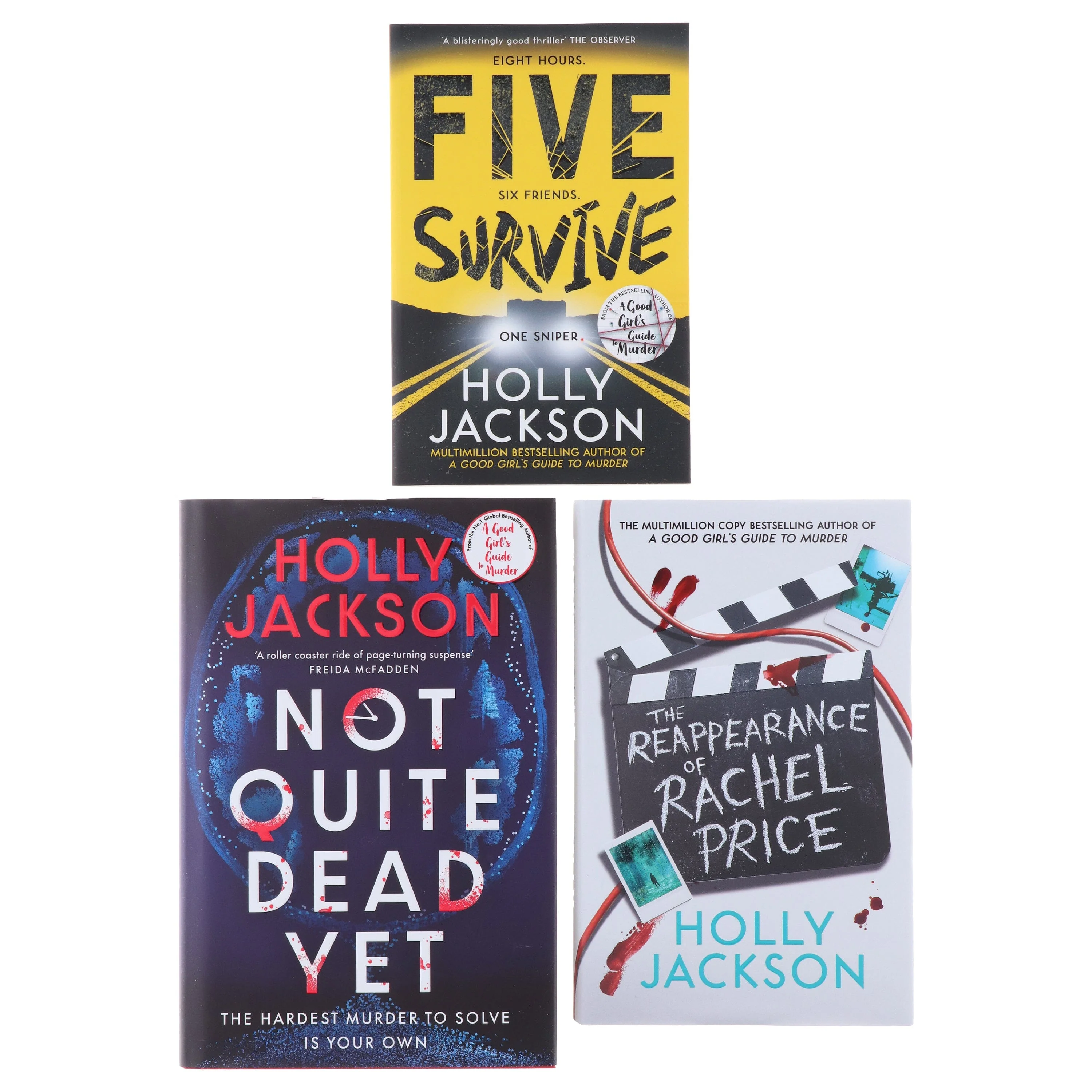 Holly Jackson's (Five Survive, The Reappearance of Rachel Price & Not Quite Dead Yet) 3 Books Collection Set - Fiction - Paperback/Hardback - Image 2