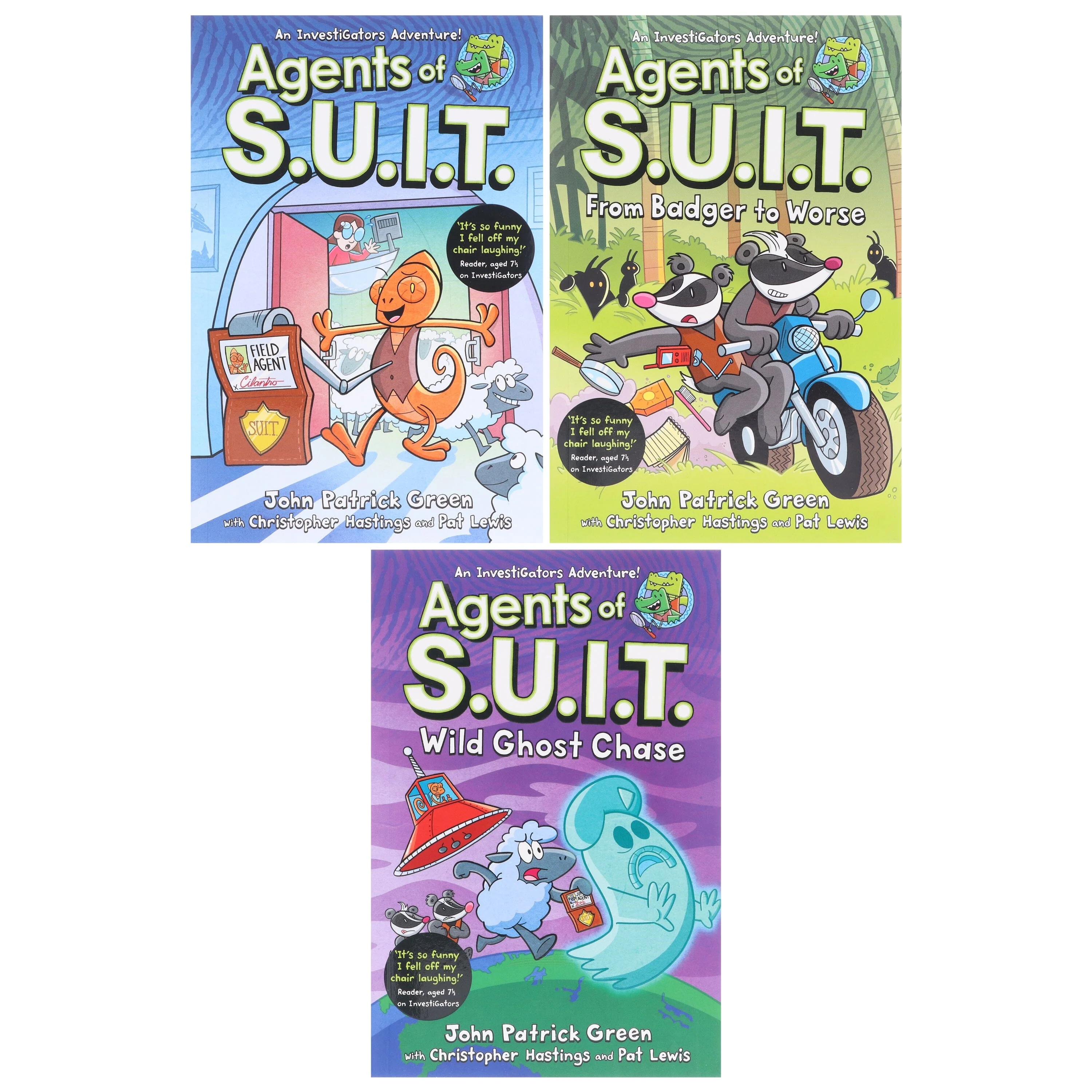 InvestiGators: Agents of S.U.I.T. Series by John Patrick Green 3 Books Collection Set - Ages 7-11 - Paperback - Image 2