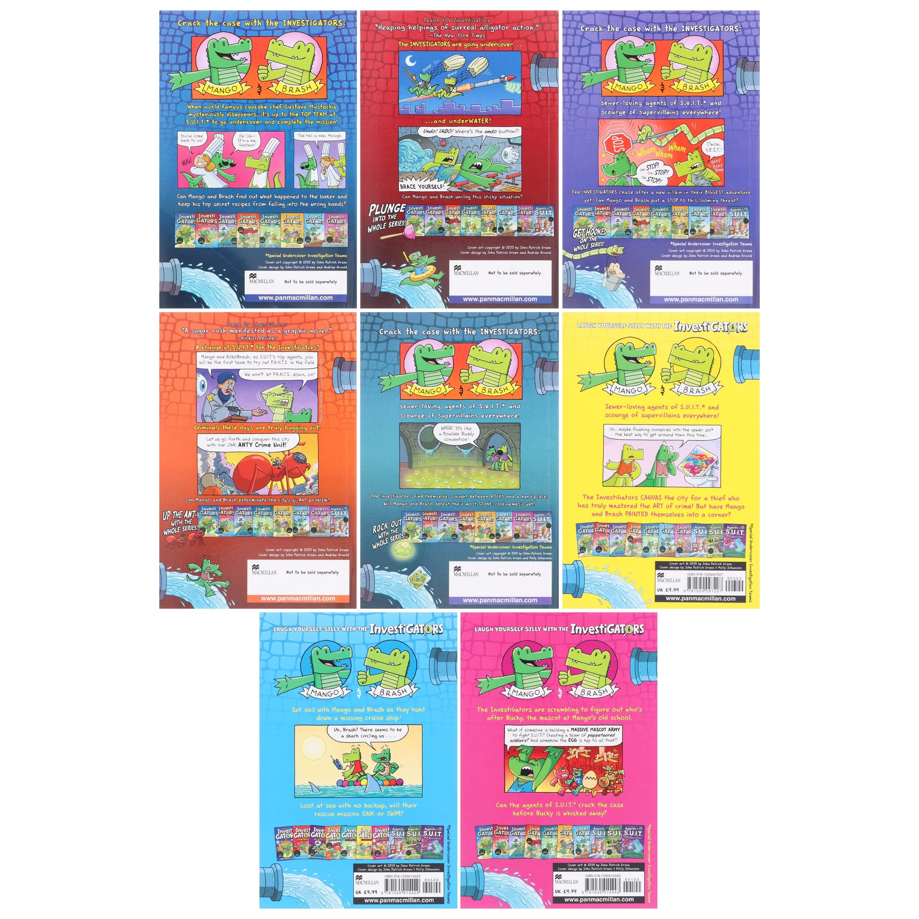 InvestiGators Series by John Patrick Green Illustrated 8 Books Collection Set - Ages 7-9 - Paperback - Image 3