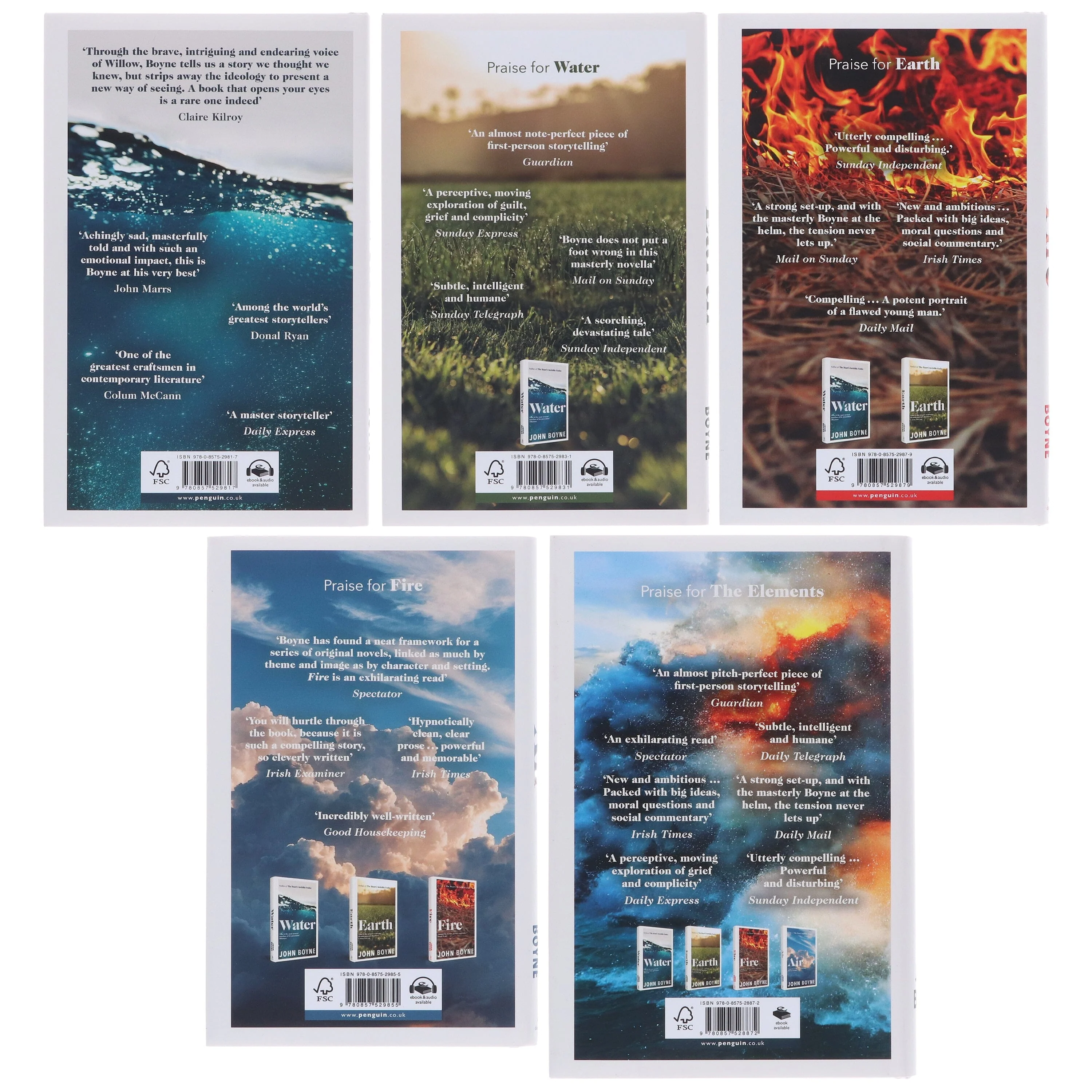 John Boyne Collection (Water, Earth, Fire, Air & The Elements) 5 Books Set - Fiction - Hardback - Image 3