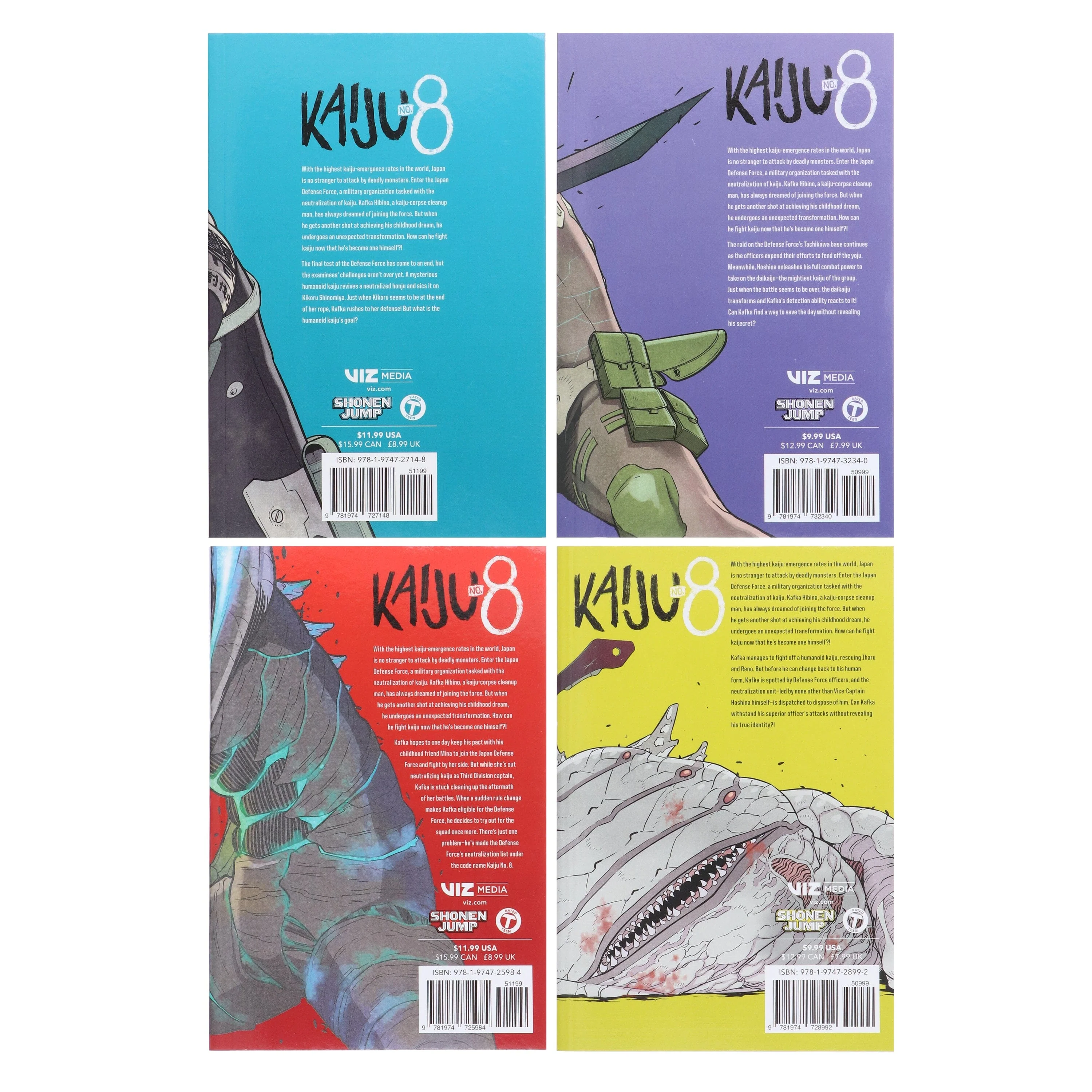 Kaiju No. 8 Series (Vol. 1-4) by Naoya Matsumoto 4 Books Collection Set - Manga - Paperback - Image 3