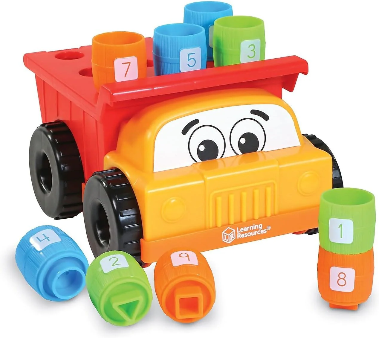 Learning Resources: Tony the Peg Stacker Dump Truck: 10 Pieces - Ages 18+ Months - Educational toy - Image 4
