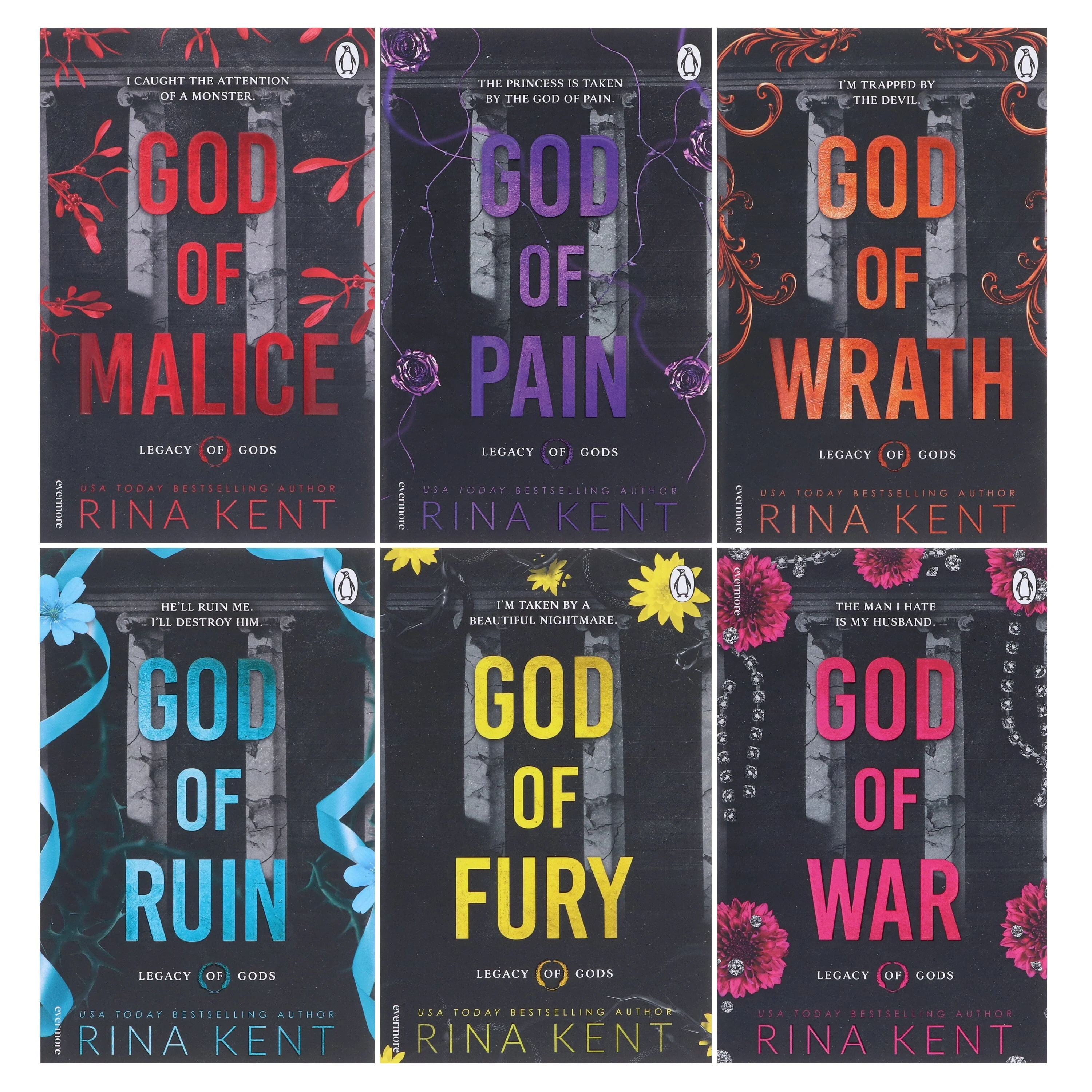 Legacy of Gods Series Dark Romance by Rina Kent: Complete Collection 6 Books Set - Fiction - Paperback - Image 2