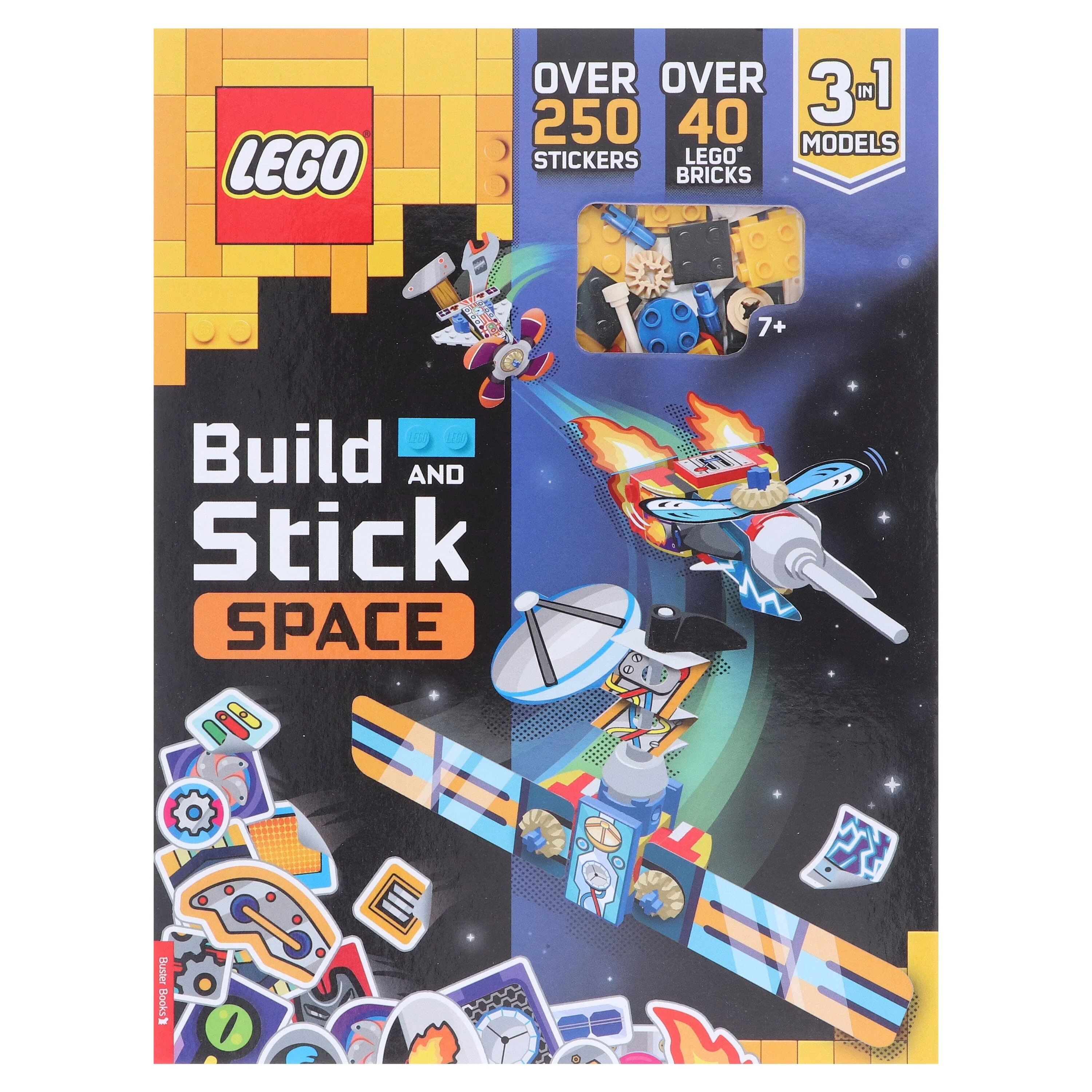 LEGO Books: Build and Stick: Space Activity Box (includes LEGO bricks, book and over 250 stickers) - Ages 7-9 – Hardback - Image 2