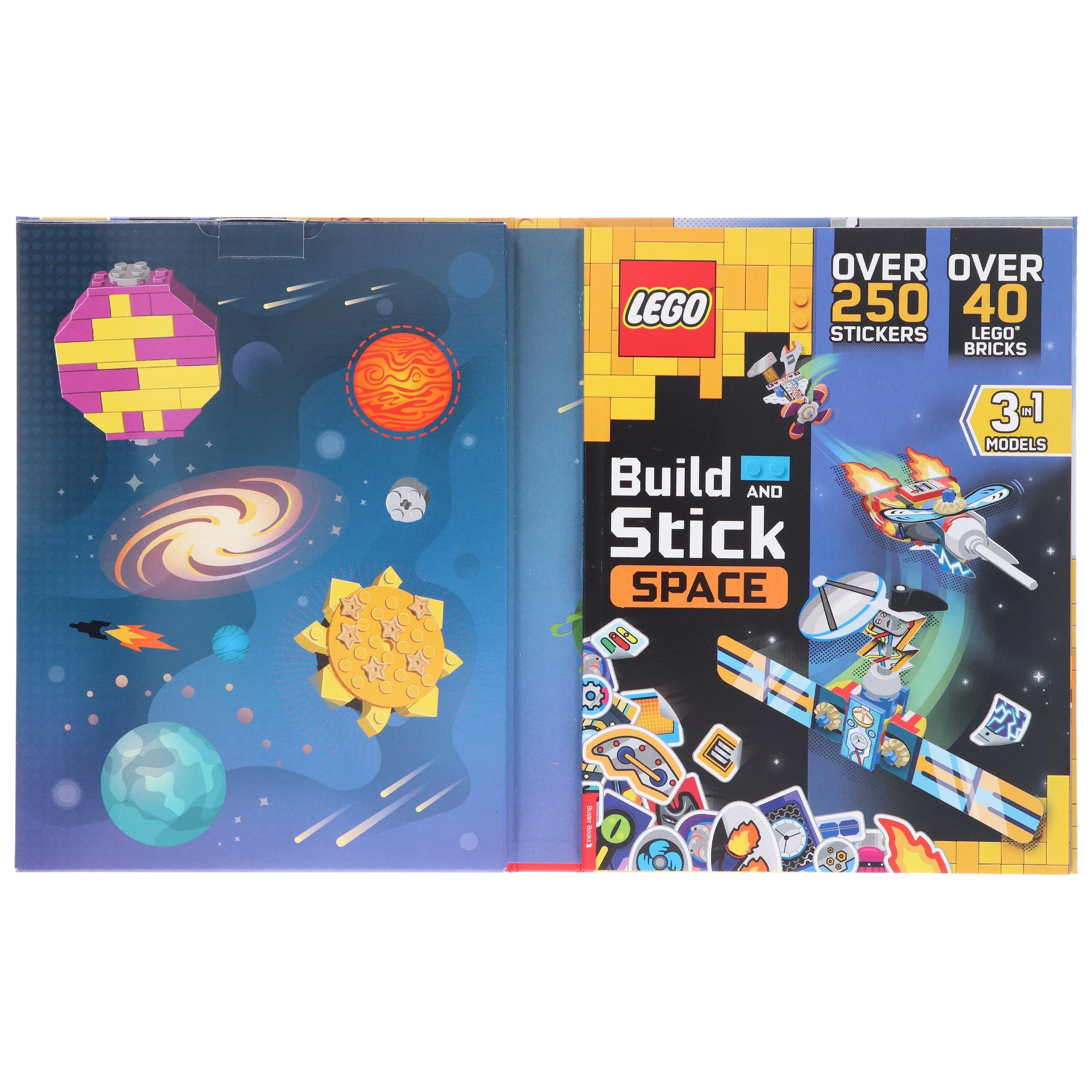 LEGO Books: Build and Stick: Space Activity Box (includes LEGO bricks, book and over 250 stickers) - Ages 7-9 – Hardback - Image 4