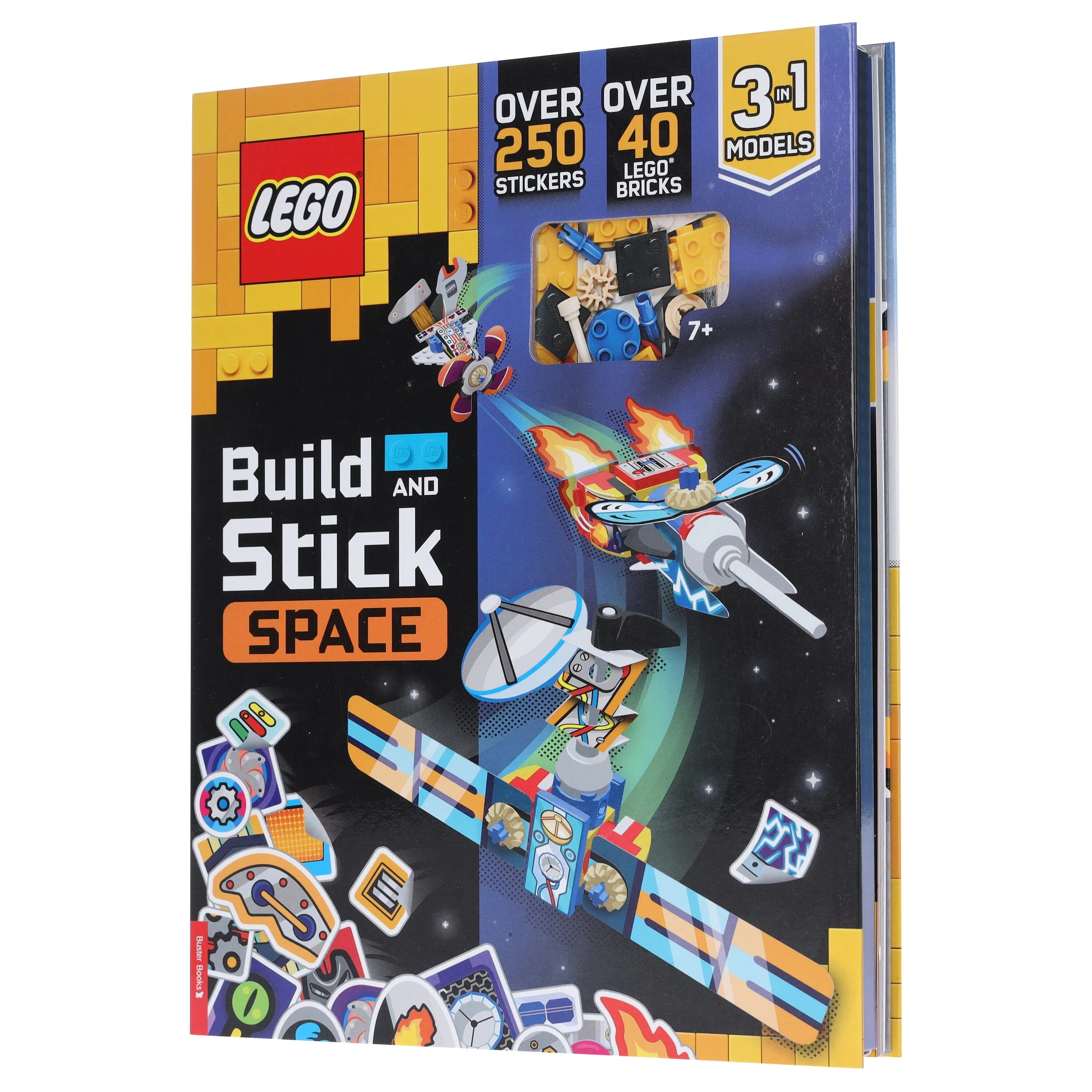 LEGO Books: Build and Stick: Space Activity Box (includes LEGO bricks, book and over 250 stickers) - Ages 7-9 – Hardback - Image 5