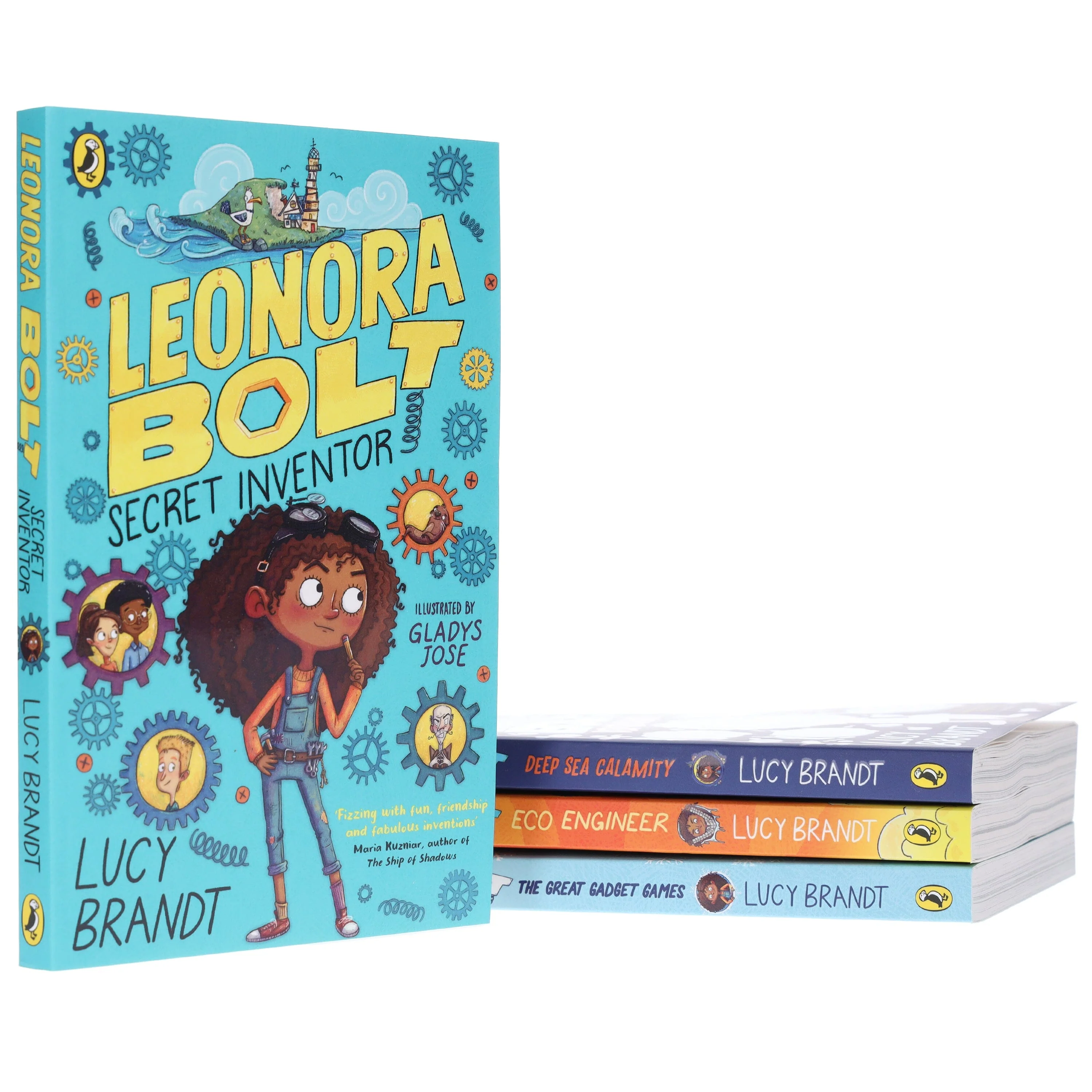Leonora Bolt Secret Inventor Series (Book 1-4) by Lucy Brandt: Illustrated 4 Books Collection Set - Ages 6-10 - Paperback - Image 5