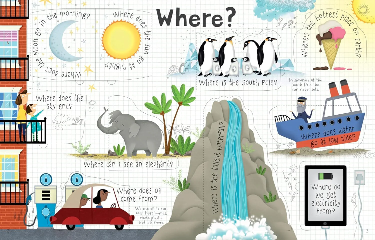 Lift-the-Flap Questions and Answers About Our World by Katie Daynes - Ages 4+ - Board Book - Image 2