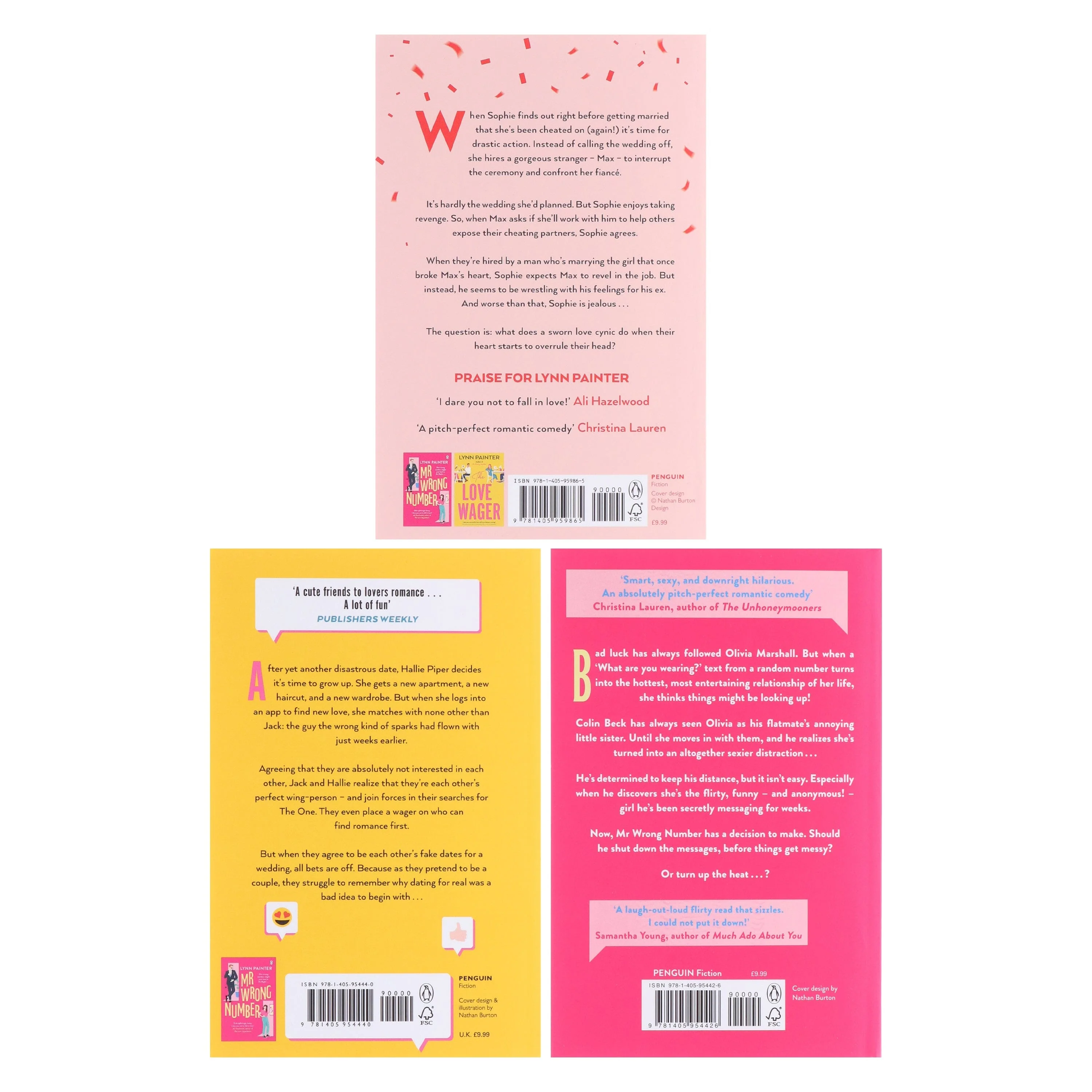 Lynn Painter Collection (Mr Wrong Number, The Love Wager & Happily Never After) 3 Books Set - Fiction - Paperback - Image 3