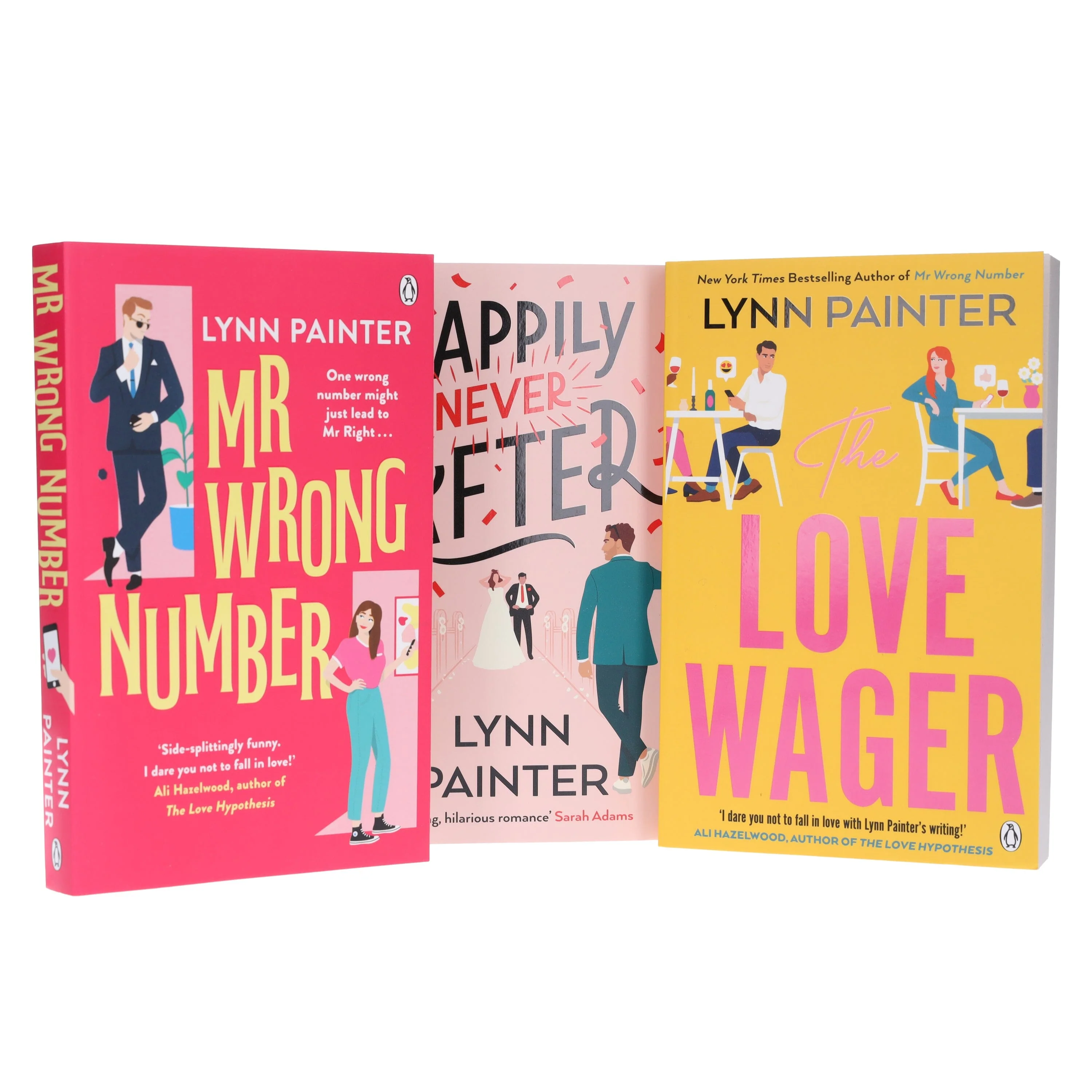 Lynn Painter Collection (Mr Wrong Number, The Love Wager & Happily Never After) 3 Books Set - Fiction - Paperback - Image 4