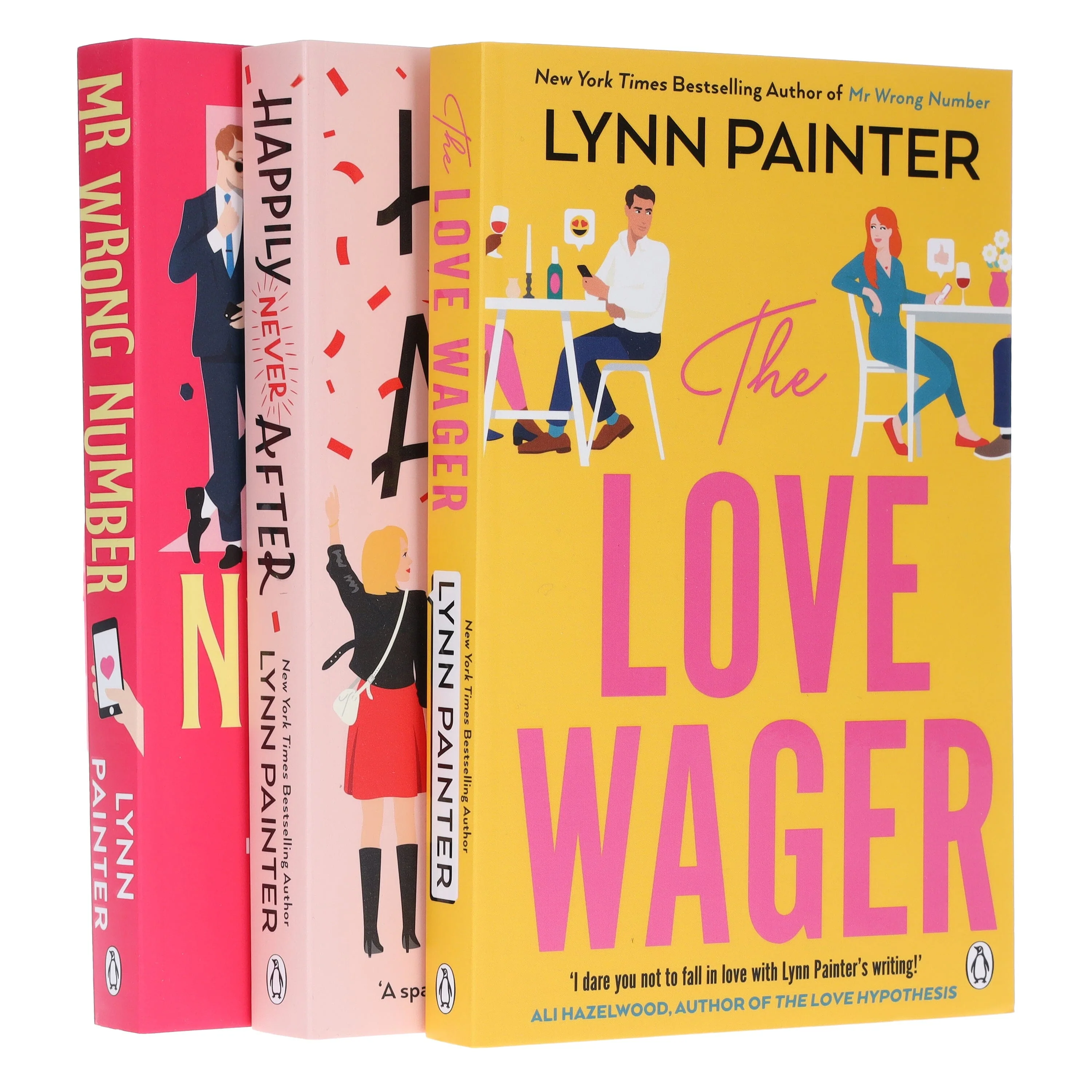 Lynn Painter Collection (Mr Wrong Number, The Love Wager & Happily Never After) 3 Books Set - Fiction - Paperback - Image 5