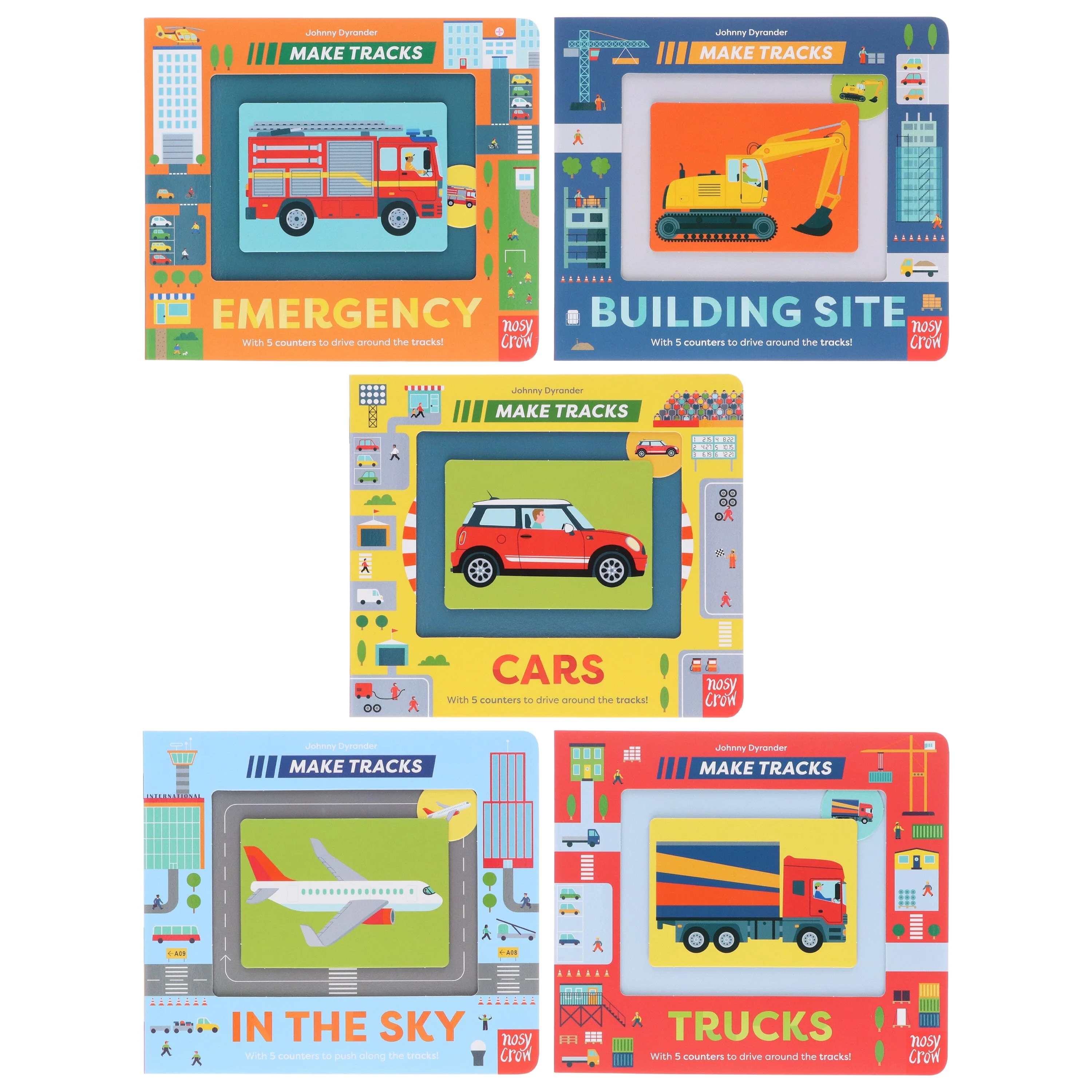 Make Tracks Series by Johnny Dyrander 5 Books Collection Set - Ages 2-5 - Board Book - Image 2