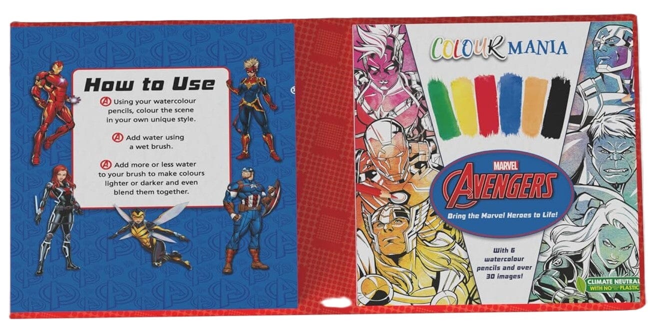 Marvel: Avengers: Bring the Marvel Heroes to Life!: With 6 Watercolour Pencils, Paintbrush and Over 30 Images! - Ages 7-11 - Paperback - Image 4
