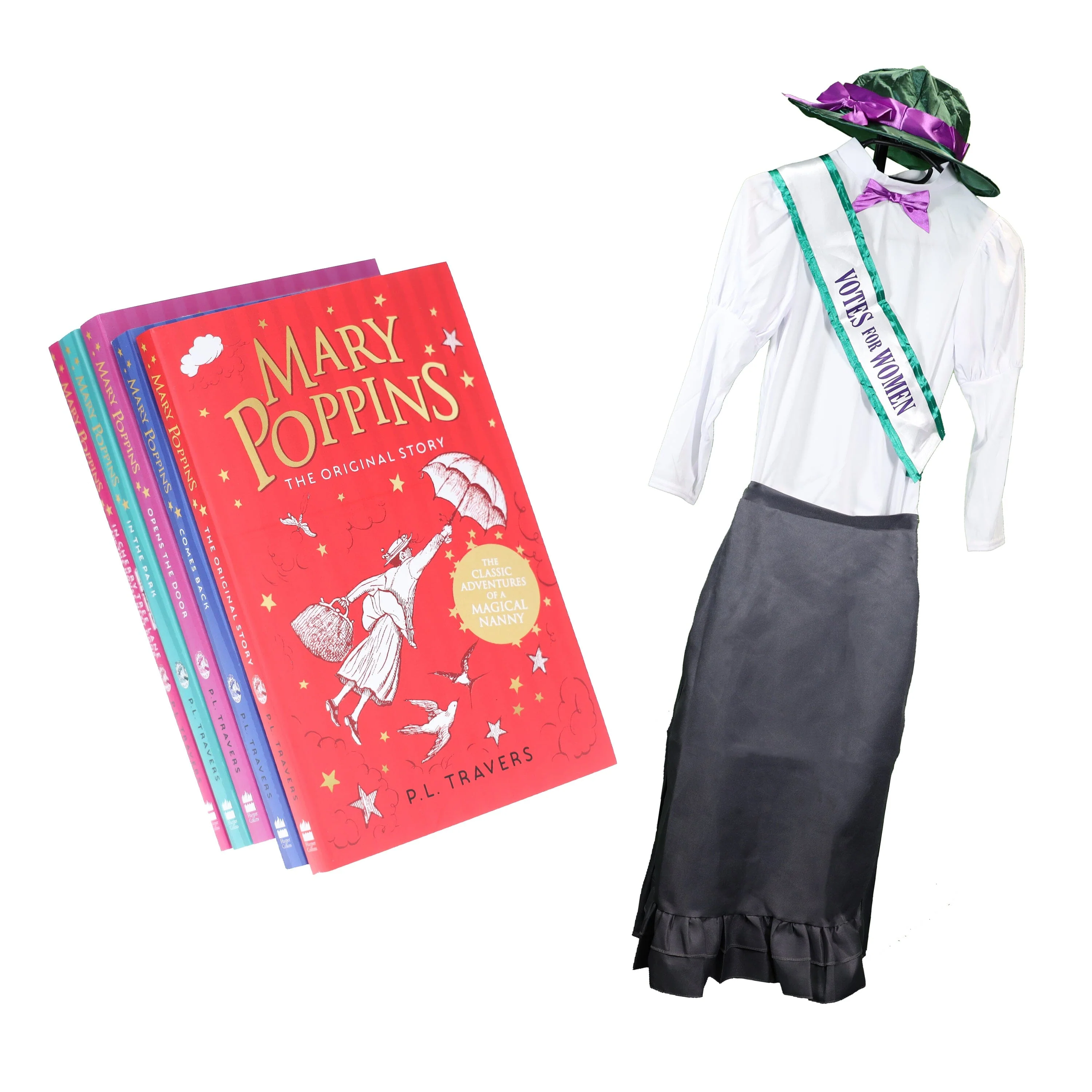 Mary Poppins By P. L. Travers 5 Books Collection Set With Victorian Suffragette Costume - Image 5