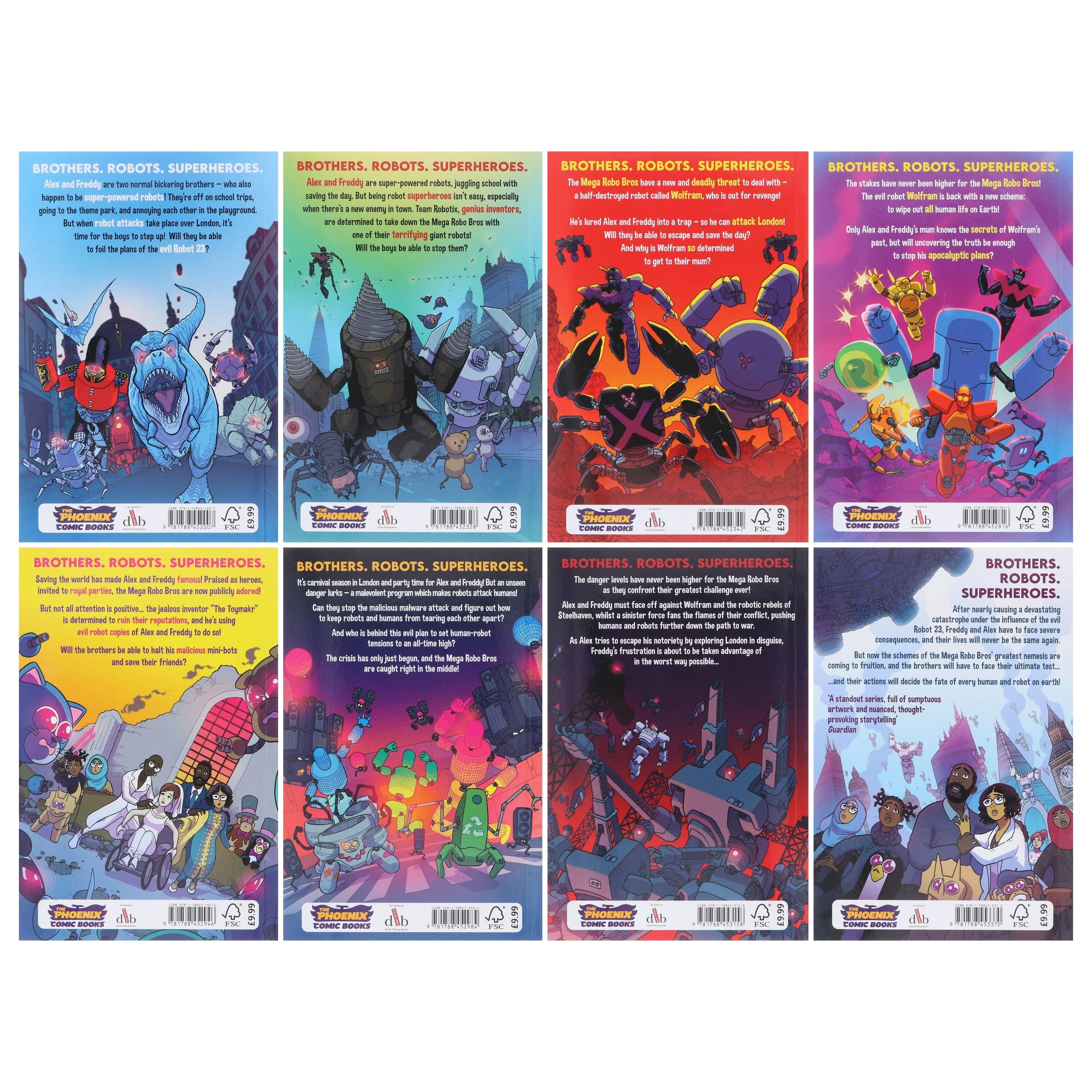 Mega Robo Bros Series by Neill Cameron Graphic Novels 8 Books Collection Set - Ages 9-12 - Paperback - Image 3