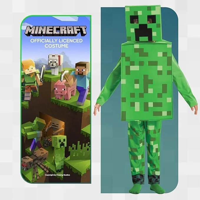 Minecraft Handbook Collection by Mojang AB 4 Books Set With Minecraft Creeper Costume for Kids - Image 12
