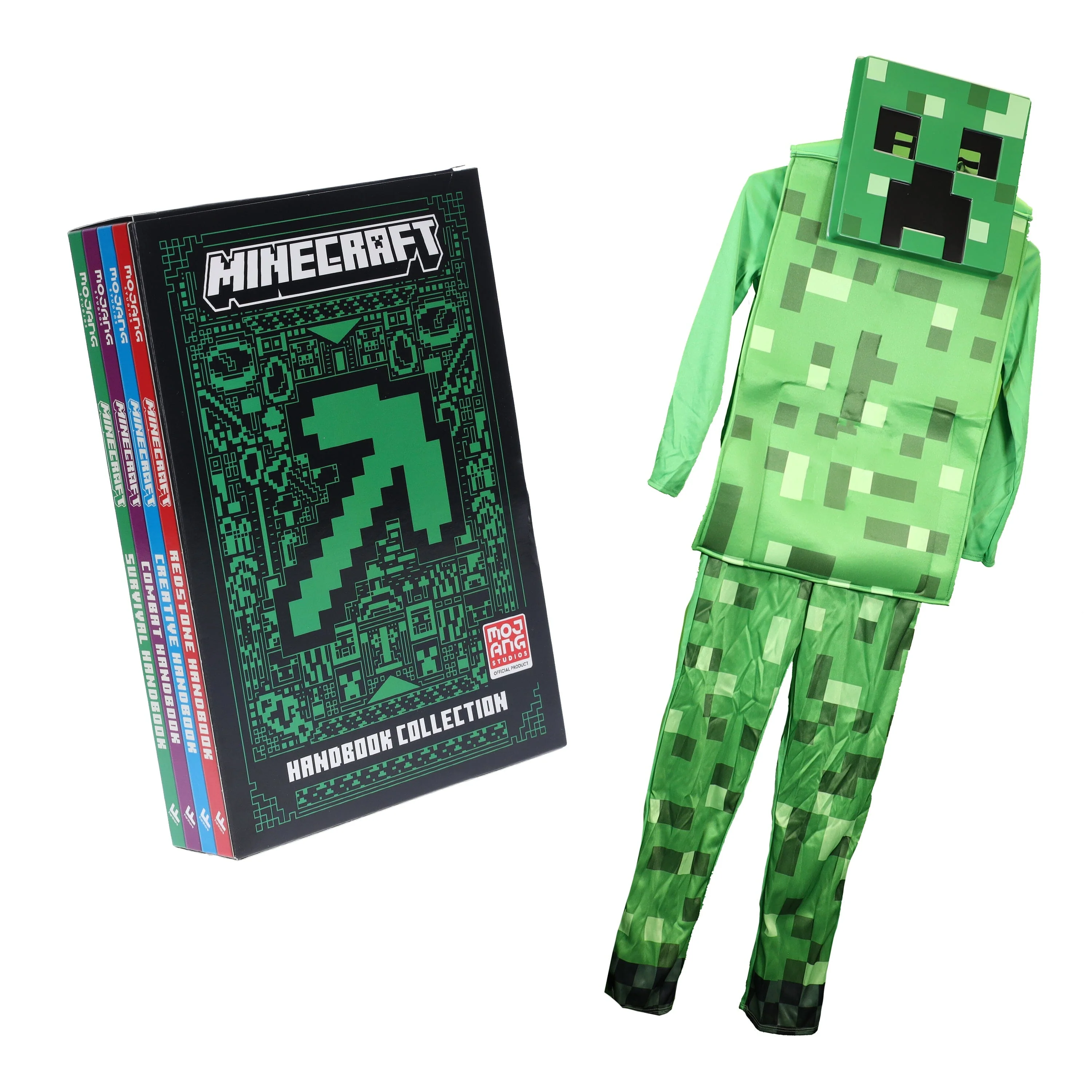 Minecraft Handbook Collection by Mojang AB 4 Books Set With Minecraft Creeper Costume for Kids - Image 2