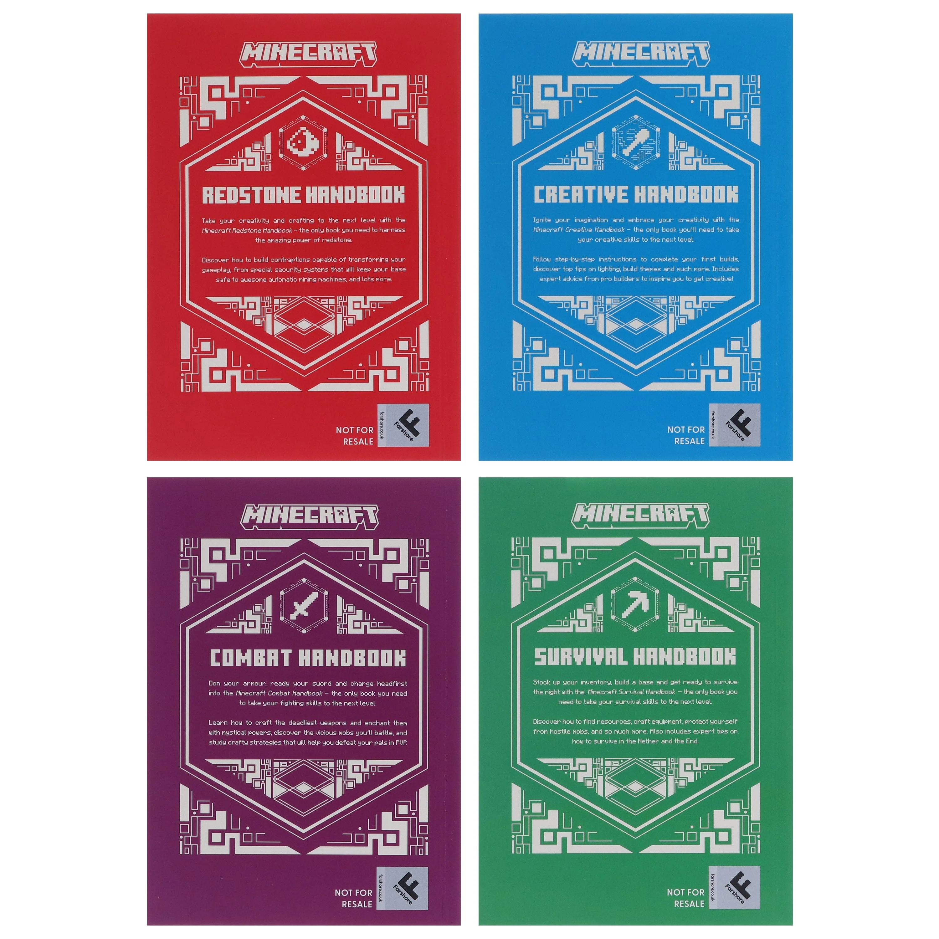 Minecraft Handbook Collection by Mojang AB 4 Books Set With Minecraft Creeper Costume for Kids - Image 5