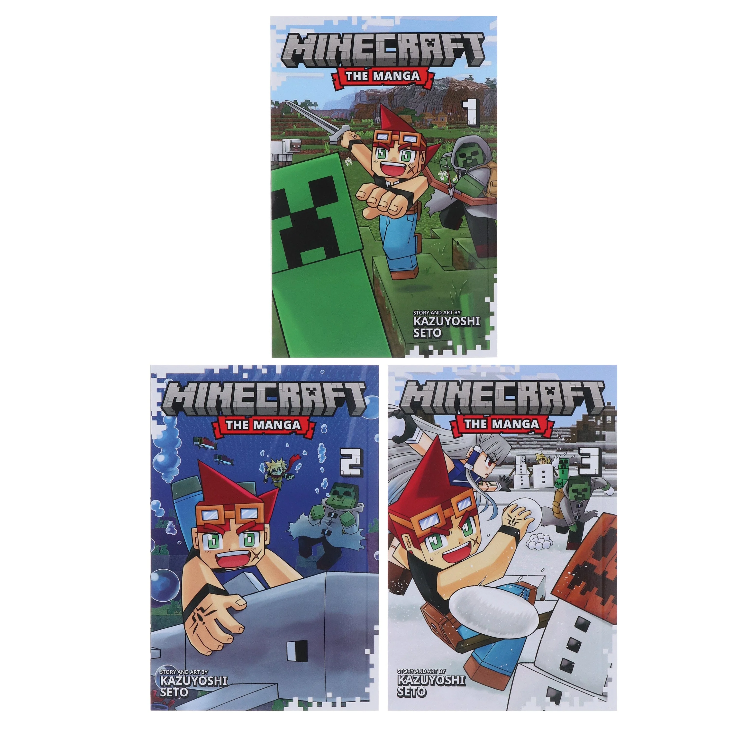 Minecraft: The Manga (Volume 1-3) by Kazuyoshi Seto 3 Books Collection Set - Ages 7-12 - Paperback - Image 2