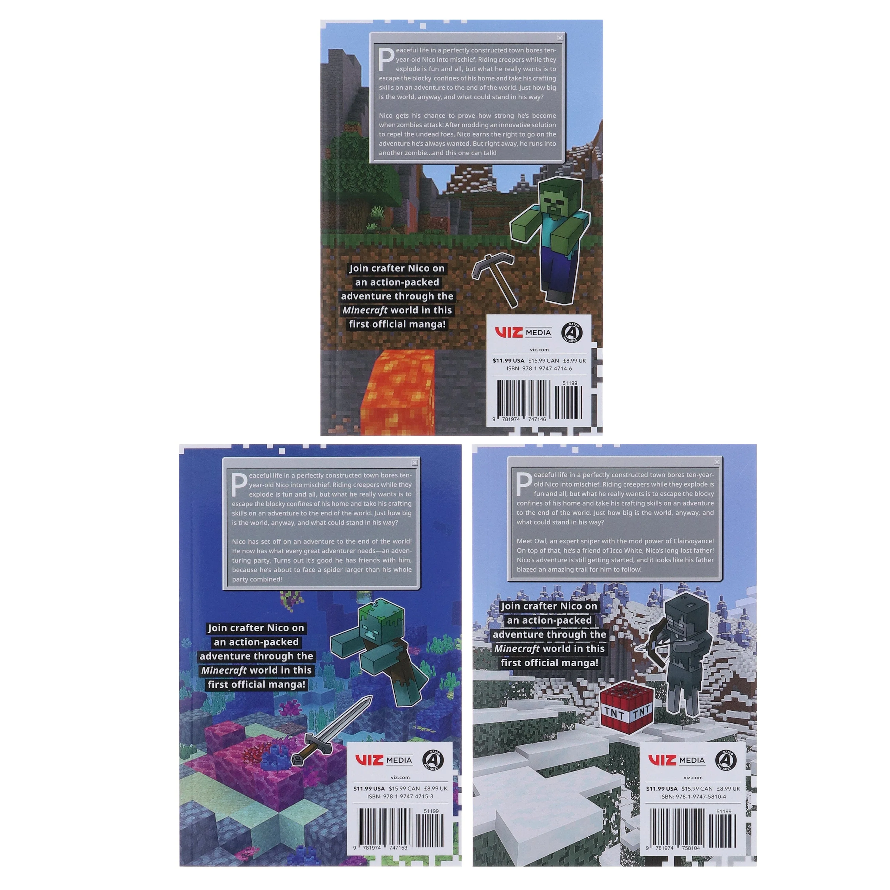 Minecraft: The Manga (Volume 1-3) by Kazuyoshi Seto 3 Books Collection Set - Ages 7-12 - Paperback - Image 3