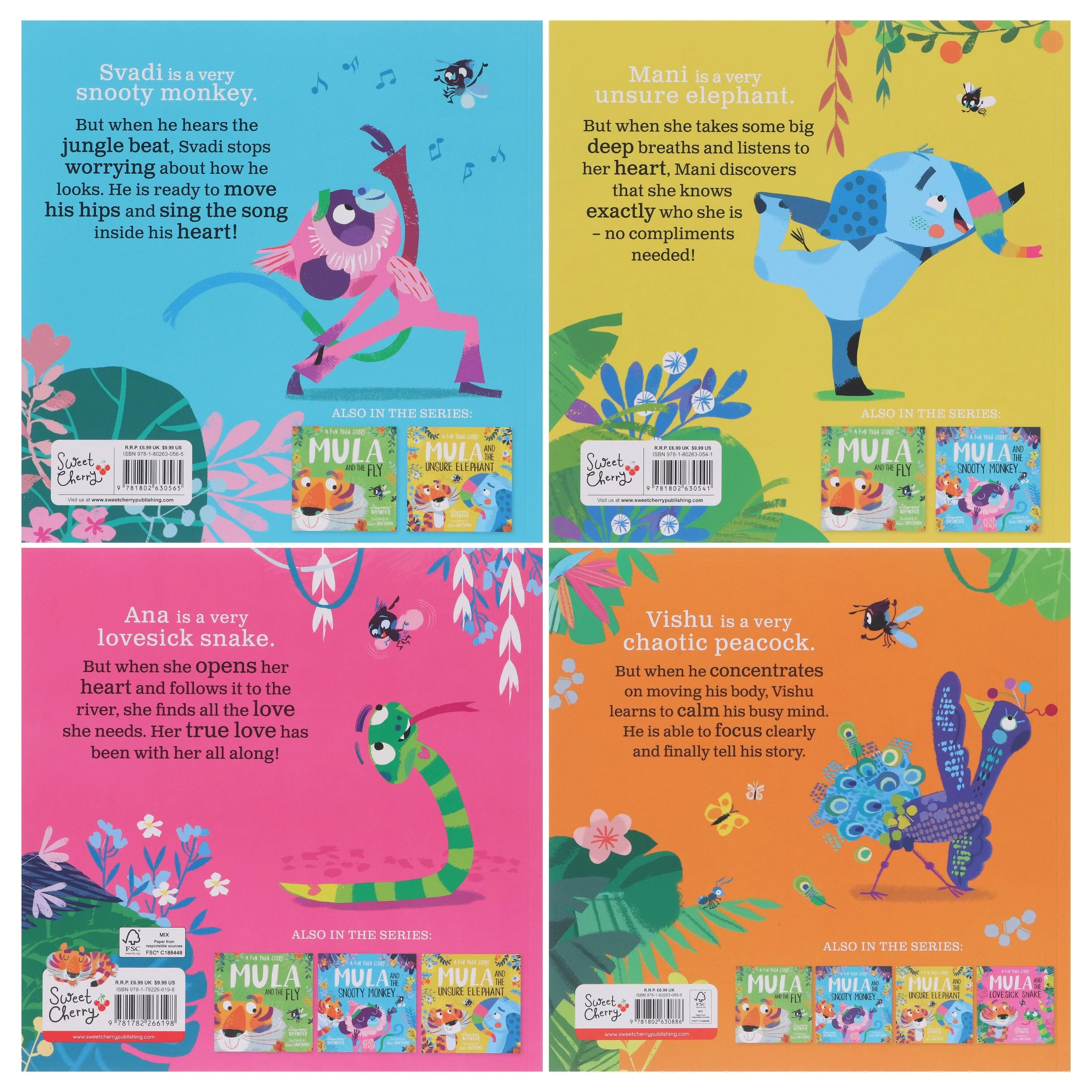Mula and Friends Animal Fun Yoga Stories Illustrated 4 Picture Books Collection Set - Ages 3-6 - Paperback - Image 2