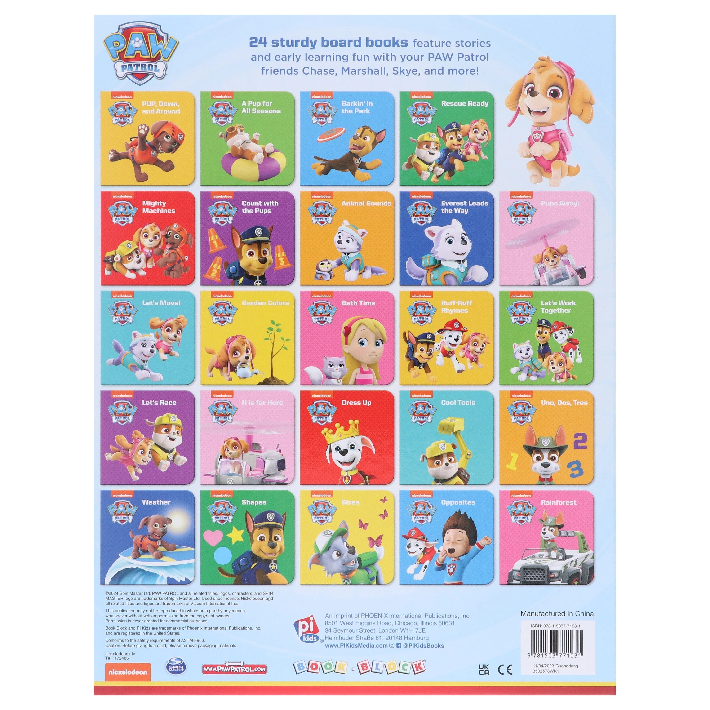 Nickelodeon PAW Patrol Chase, Skye, Marshall, and More! by PI Kids Deluxe 24-Book Set - Ages 0-6 - Board Book - Image 3