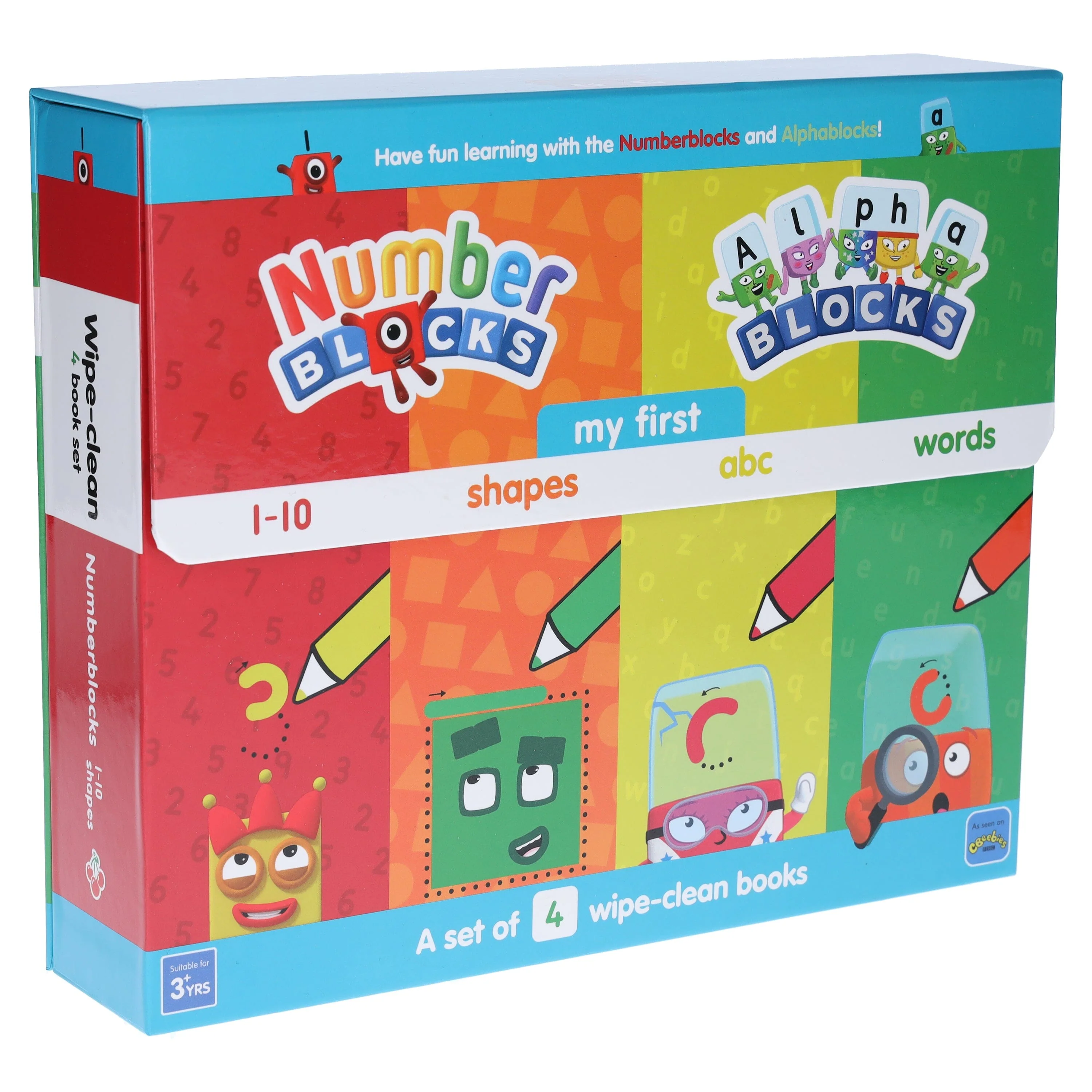 Numberblocks And Alphablocks My First Numbers And Letters 4 Wipe-Clean Books With Pens & MathLink Cubes Numberblocks 1-10 Activity Set - Ages 2+ - Image 2