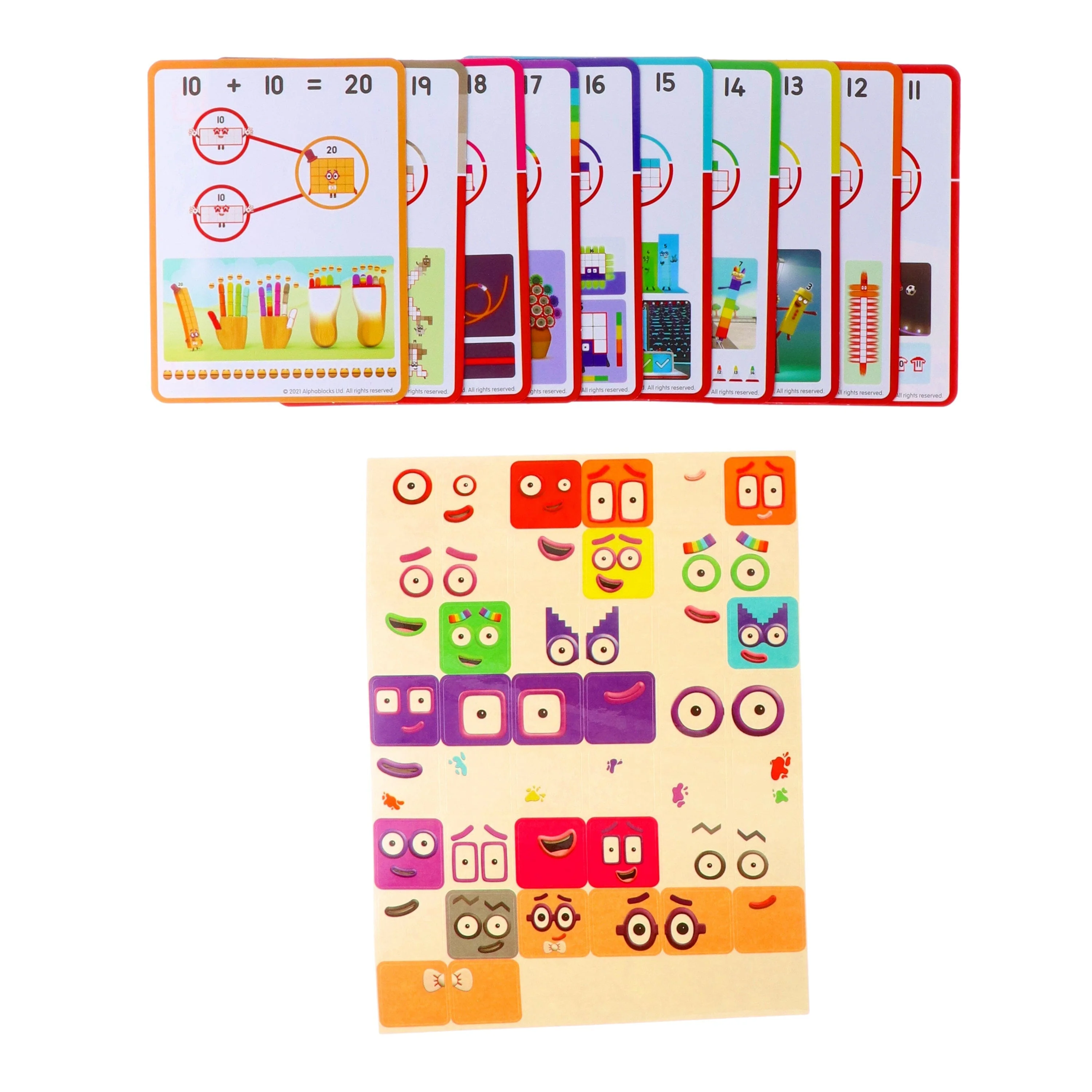 Numberblocks and Alphablocks: Numbers and Letters 4 Books Wipe-Clean & MathLink Cubes Numberblocks 11-20 Activity Set - Ages 3+ - Image 5