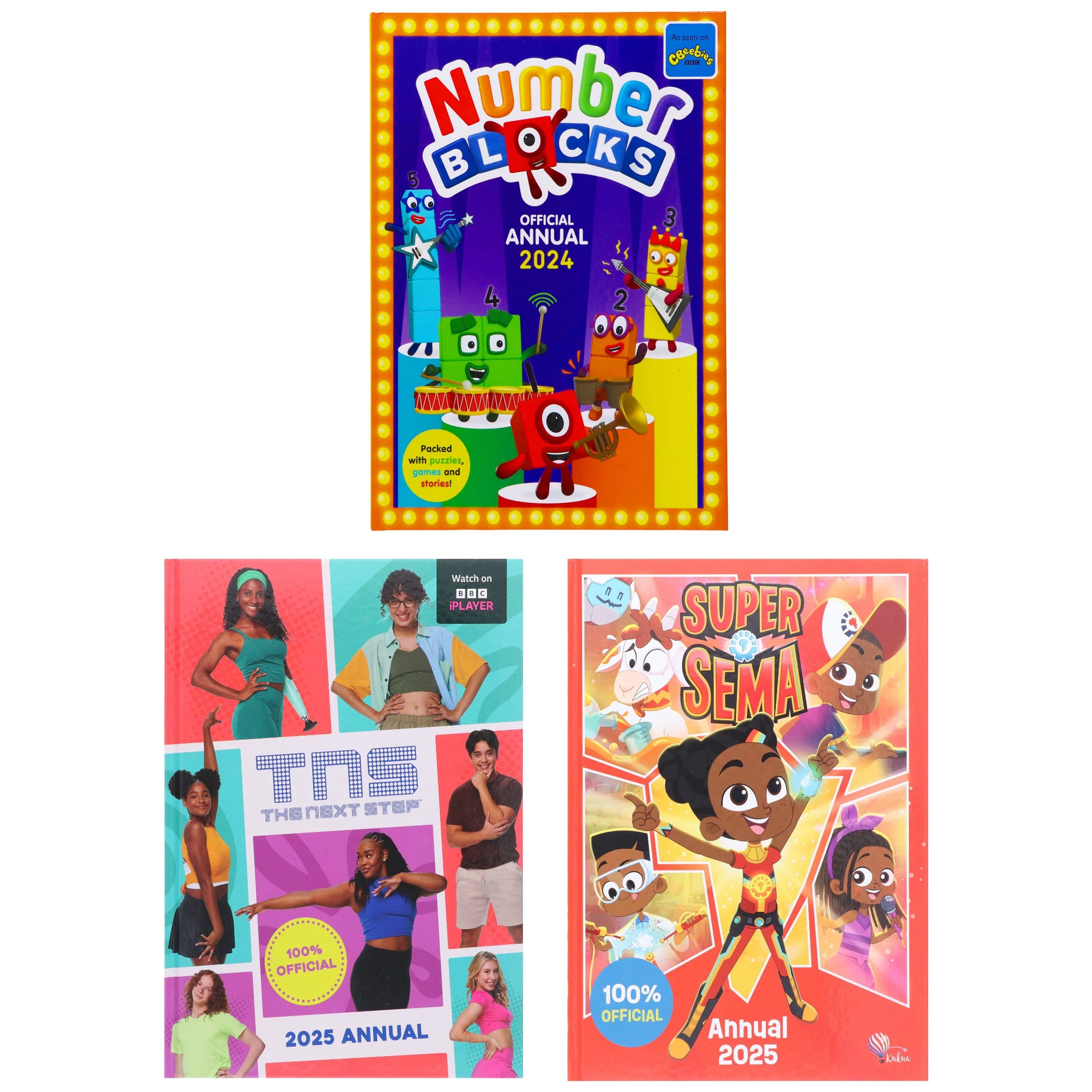 Super Sema Annual 2025, The Next Step Annual 2025 & Numberblocks Annual 2024: Collection 3 Books Set - Ages 4+ - Hardback - Image 2