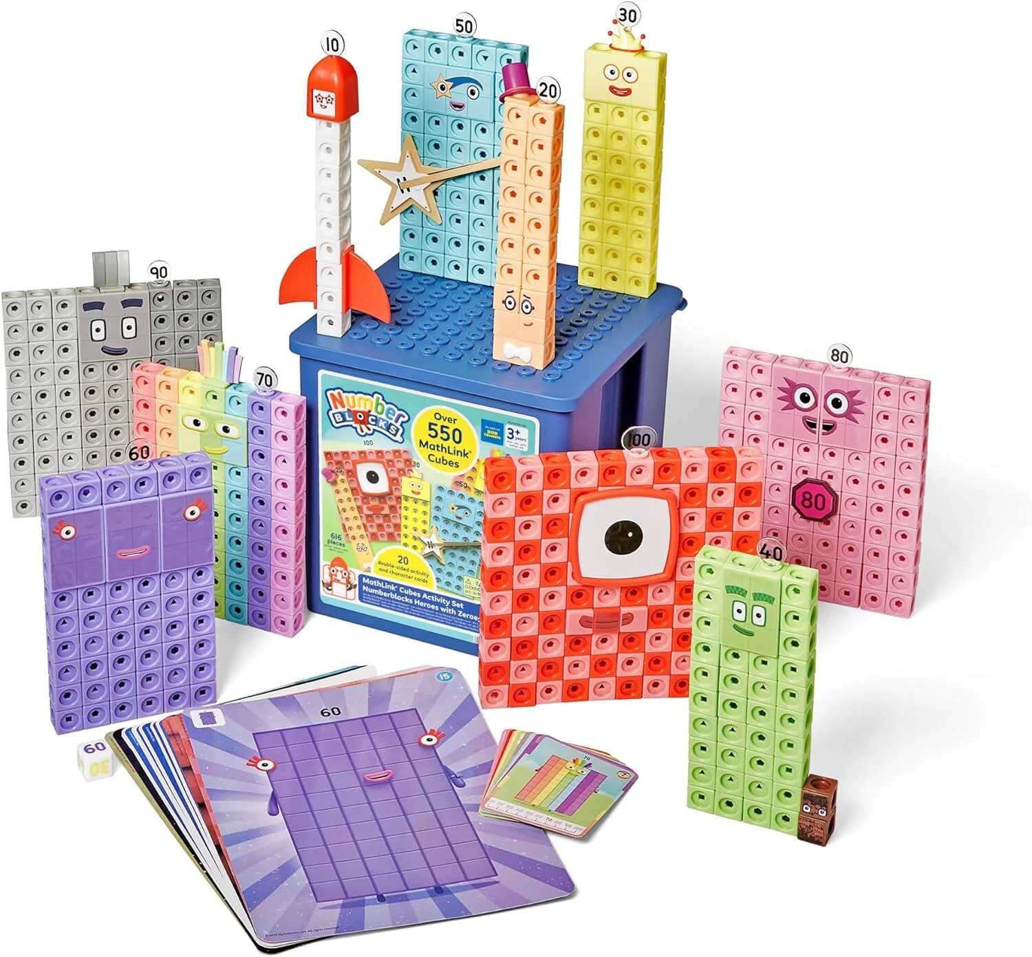 Numberblocks MathLink Cubes Activity Set Heroes with Zeroes - Ages 3+ - Educational Toy - Image 4