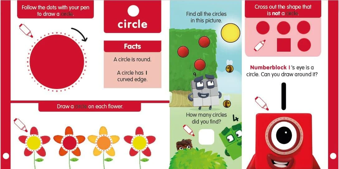 Numberblocks Shapes: A Wipe-Clean Book - Ages 3-6 - Board Book - Image 3