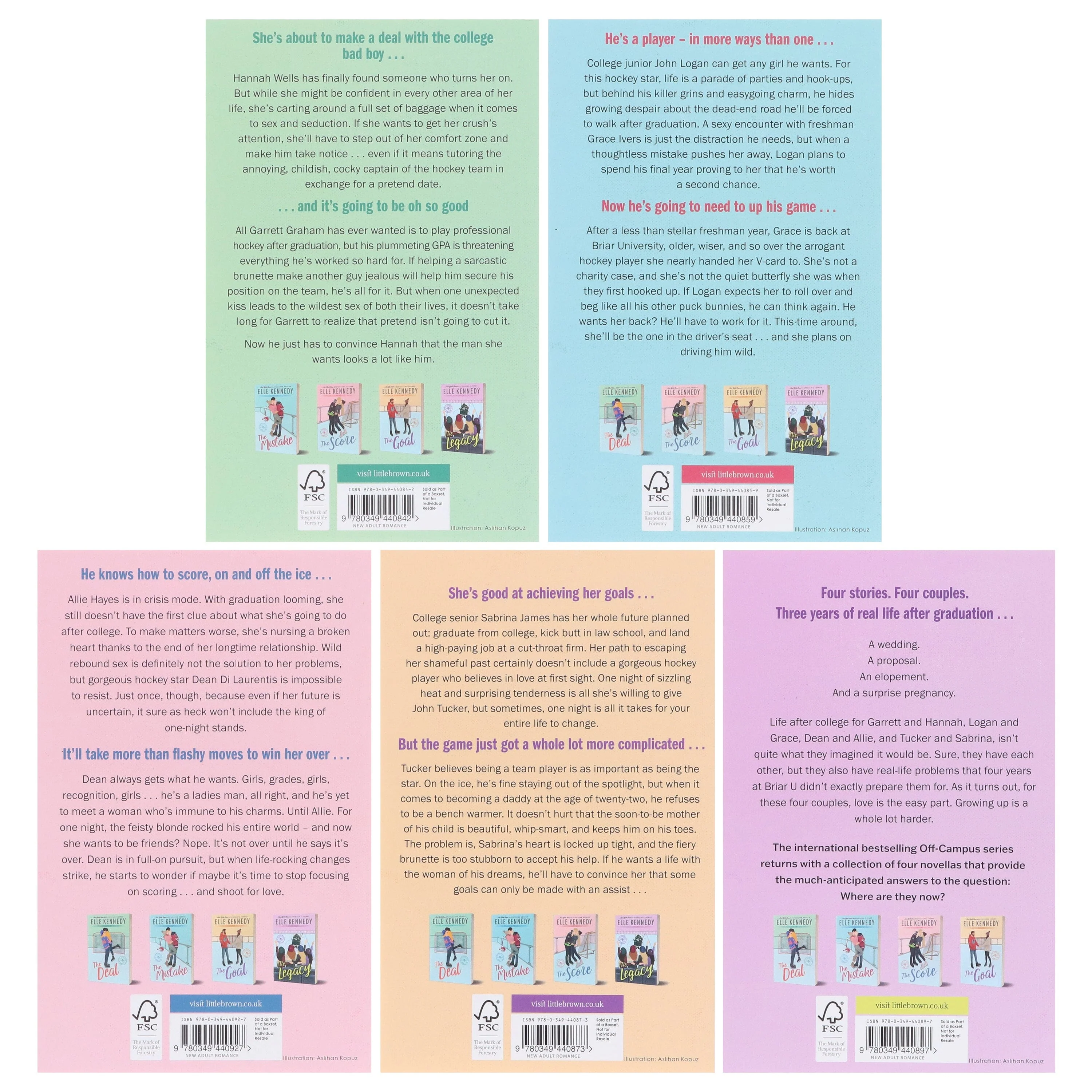 Off-Campus Series By Elle Kennedy 5 Books Sprayed Edge Collection Box Set - Fiction - Paperback - Image 4