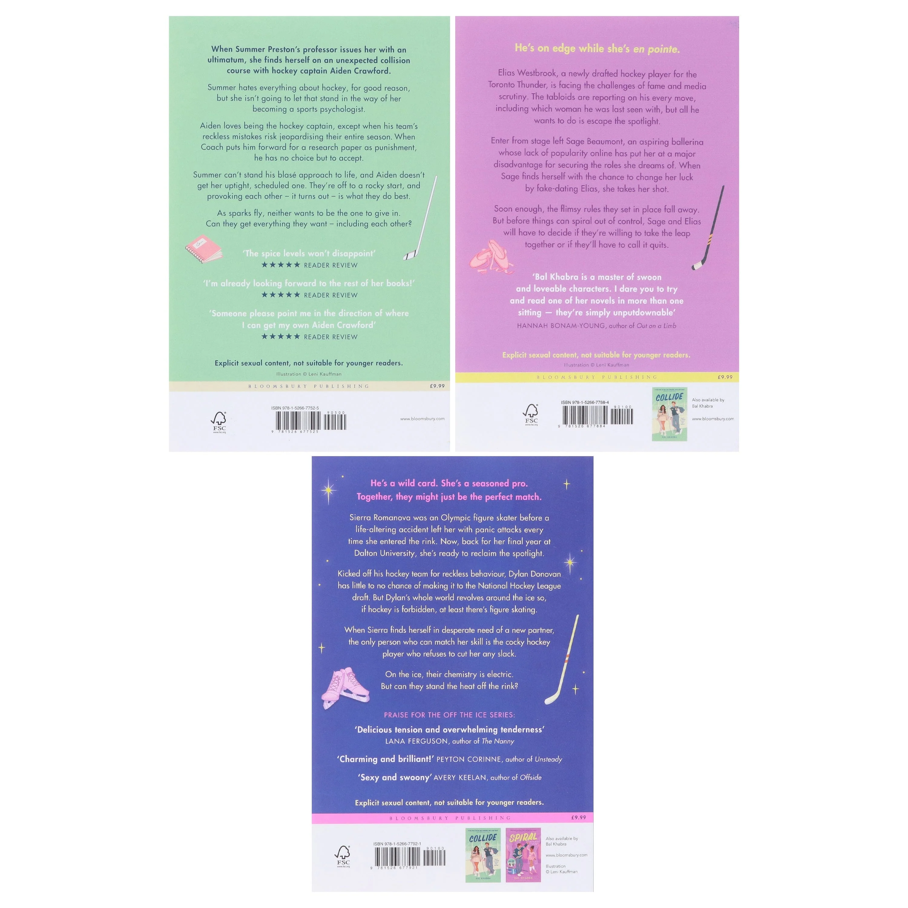 Off the Ice Series By Bal Khabra 3 Books Sprayed Edges Collection Set - Fiction - Paperback - Image 3
