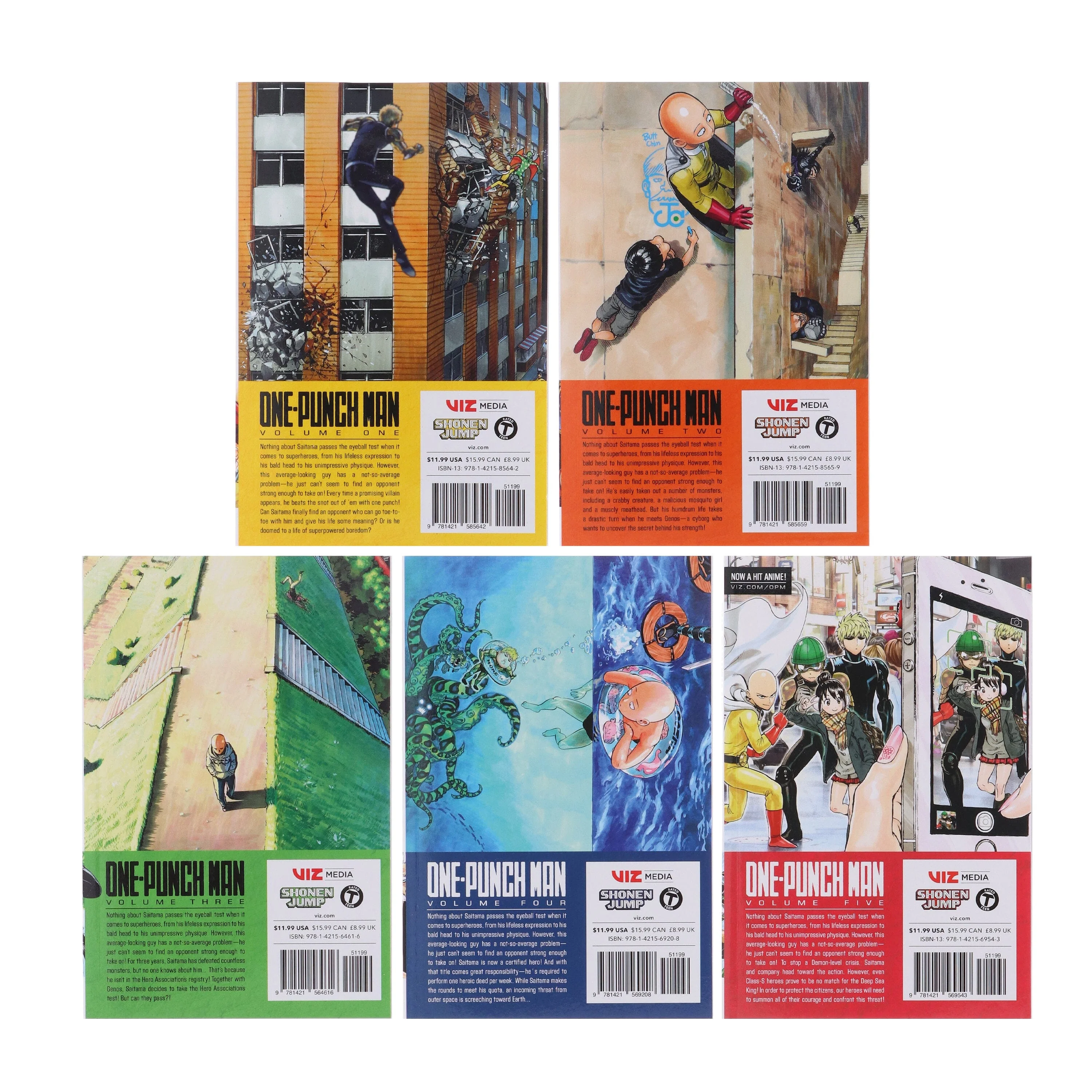 One-Punch Man Series (Vol 1-5) by ONE & Yusuke Murata 5 Books Collection Set - Manga - Paperback - Image 3