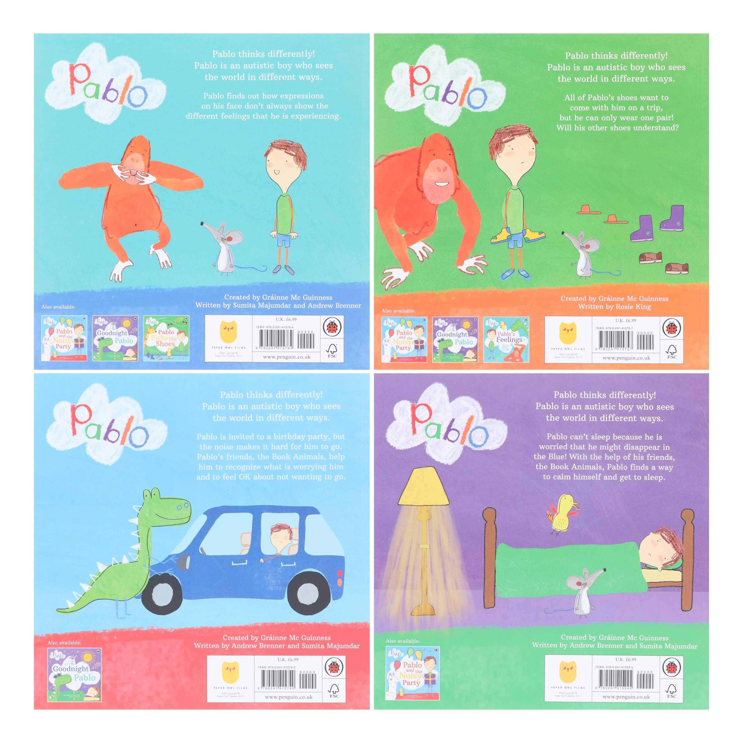 Pablo's Feelings Series 4 Picture Books Collection Set - Ages 2-7 - Paperback - Image 3