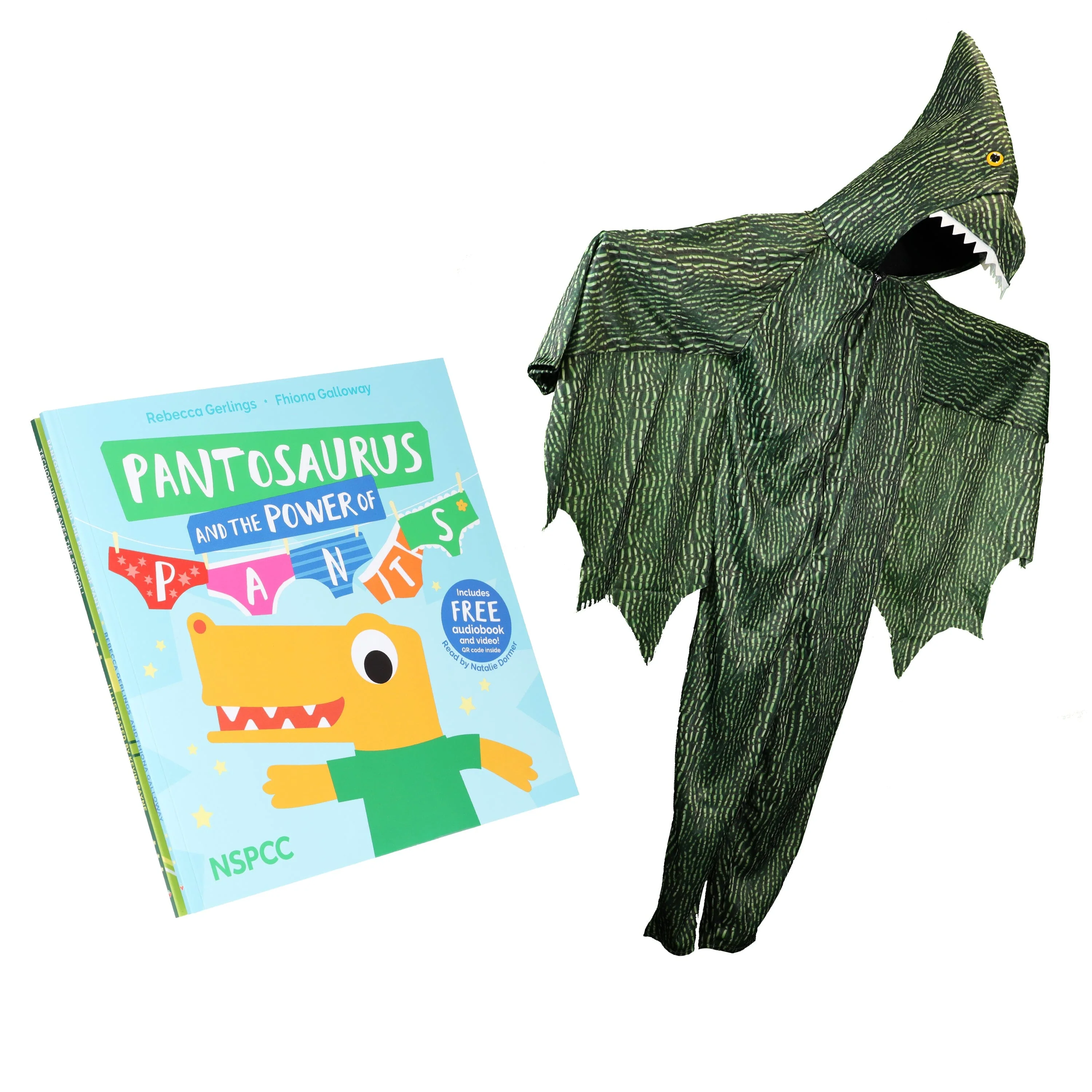 Pantosaurus and the Power of Pants & Techosaurus Saves the School! 2 Picture Books Collection Set With Pterodactyl Dinosaur Costume - Image 2