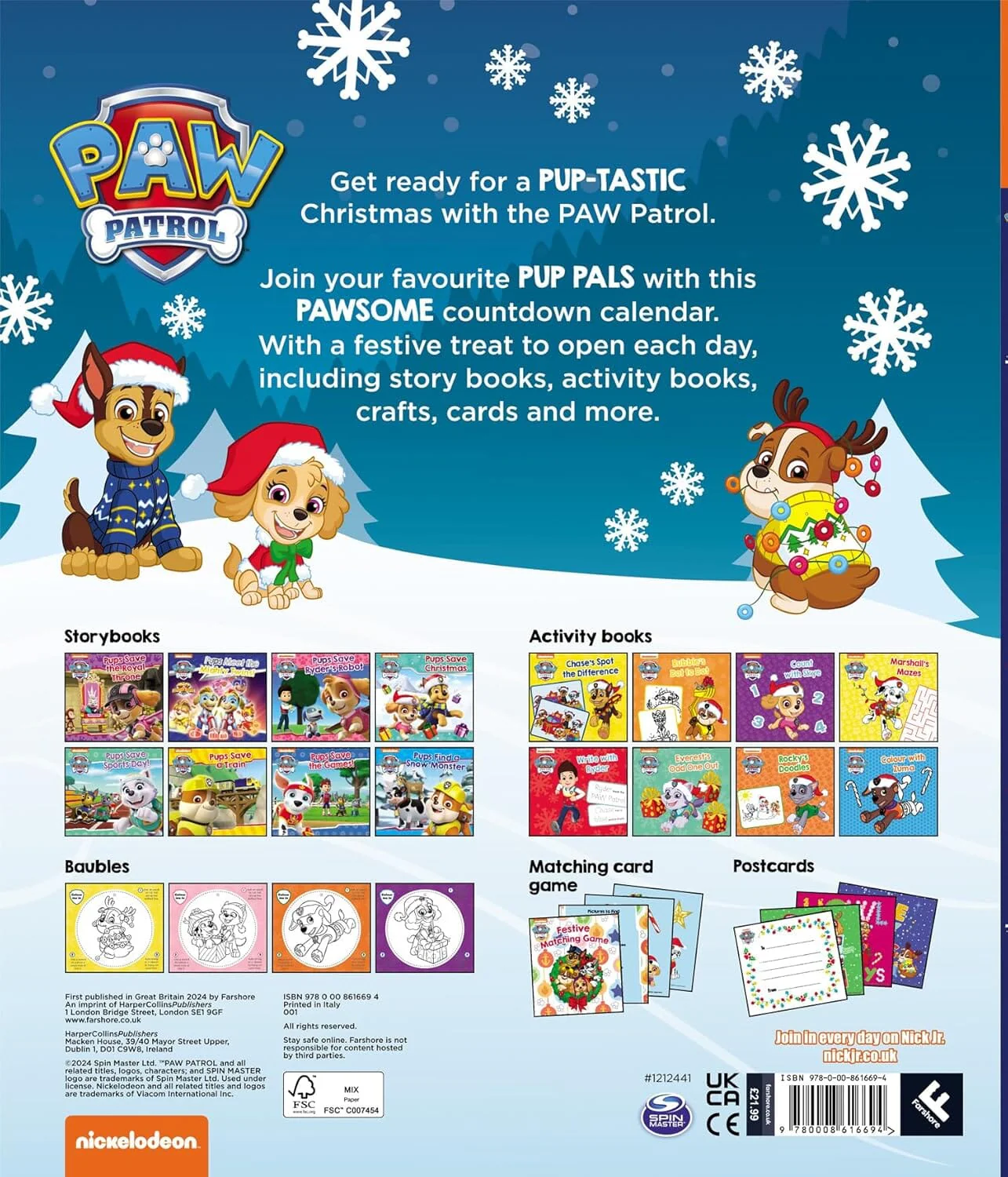 PAW PATROL Advent Calendar 24 Books, Activities and Surprises! - Ages 3+ - Paperback - Image 3