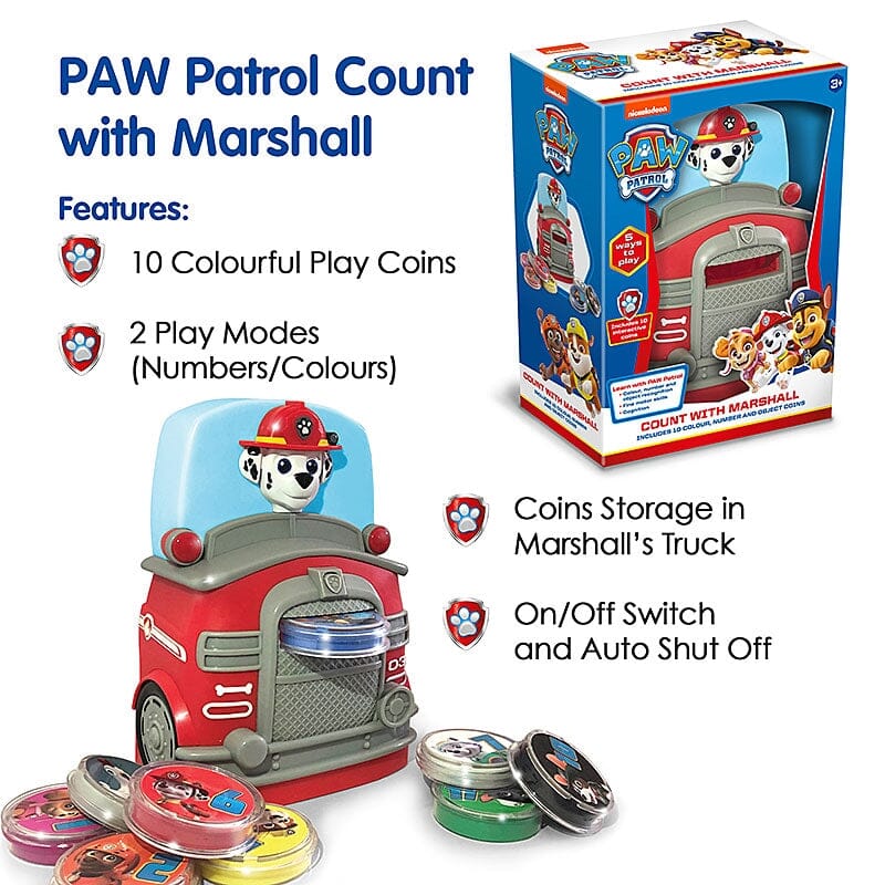 Paw Patrol Count With Marshall: Includes 10 Colour, Number And Object Coins - Ages 3+ - Educational Toy - Image 7