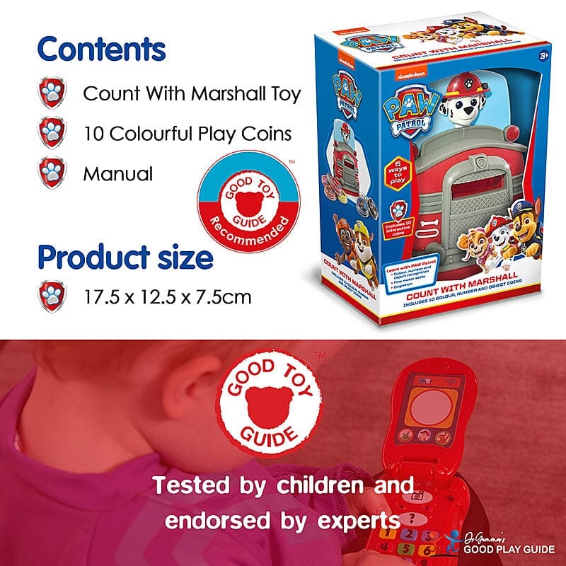 Paw Patrol Count With Marshall: Includes 10 Colour, Number And Object Coins - Ages 3+ - Educational Toy - Image 8